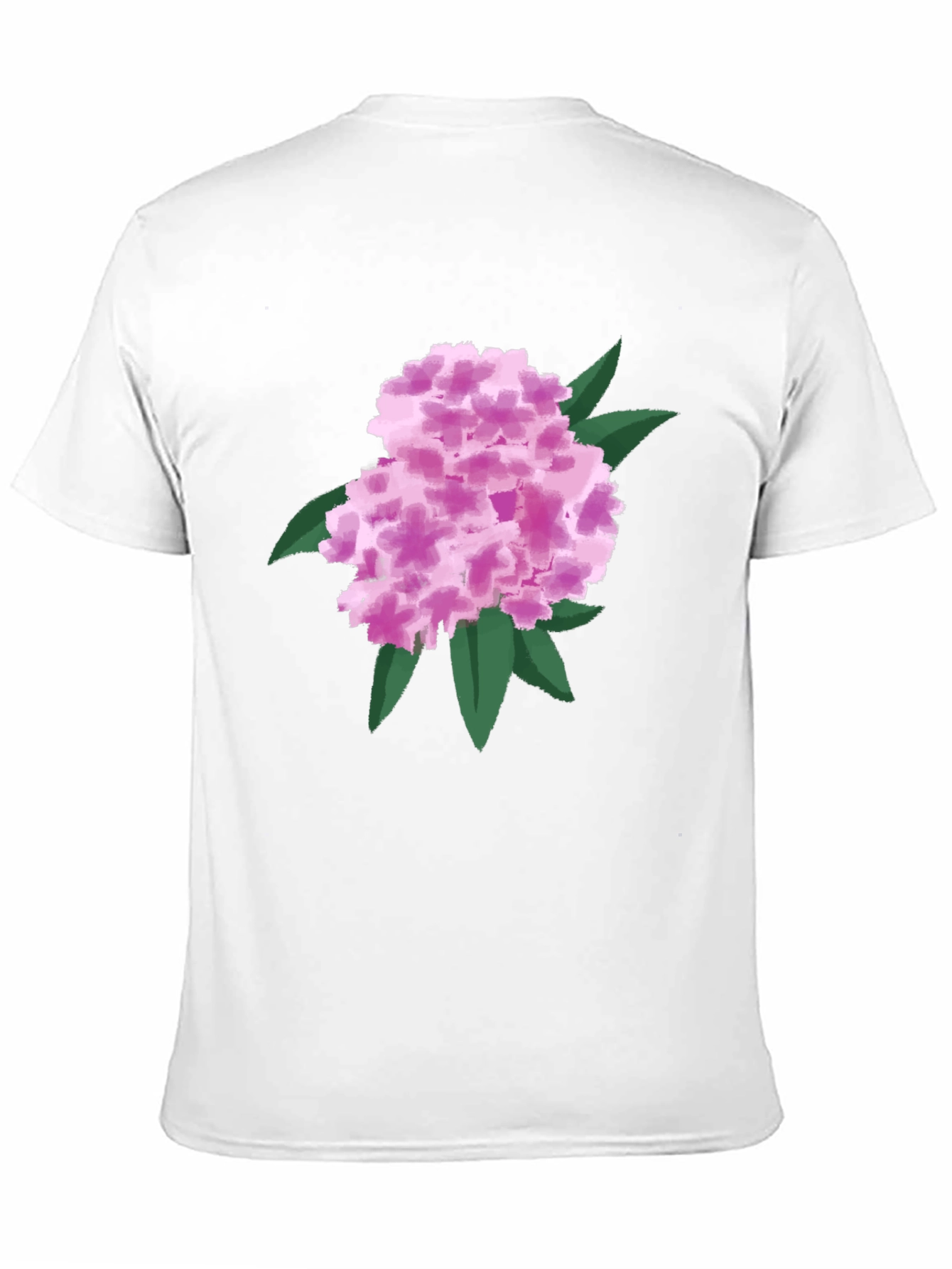 Floral Graphic Tee - Pink Hydrangea Black T-Shirt