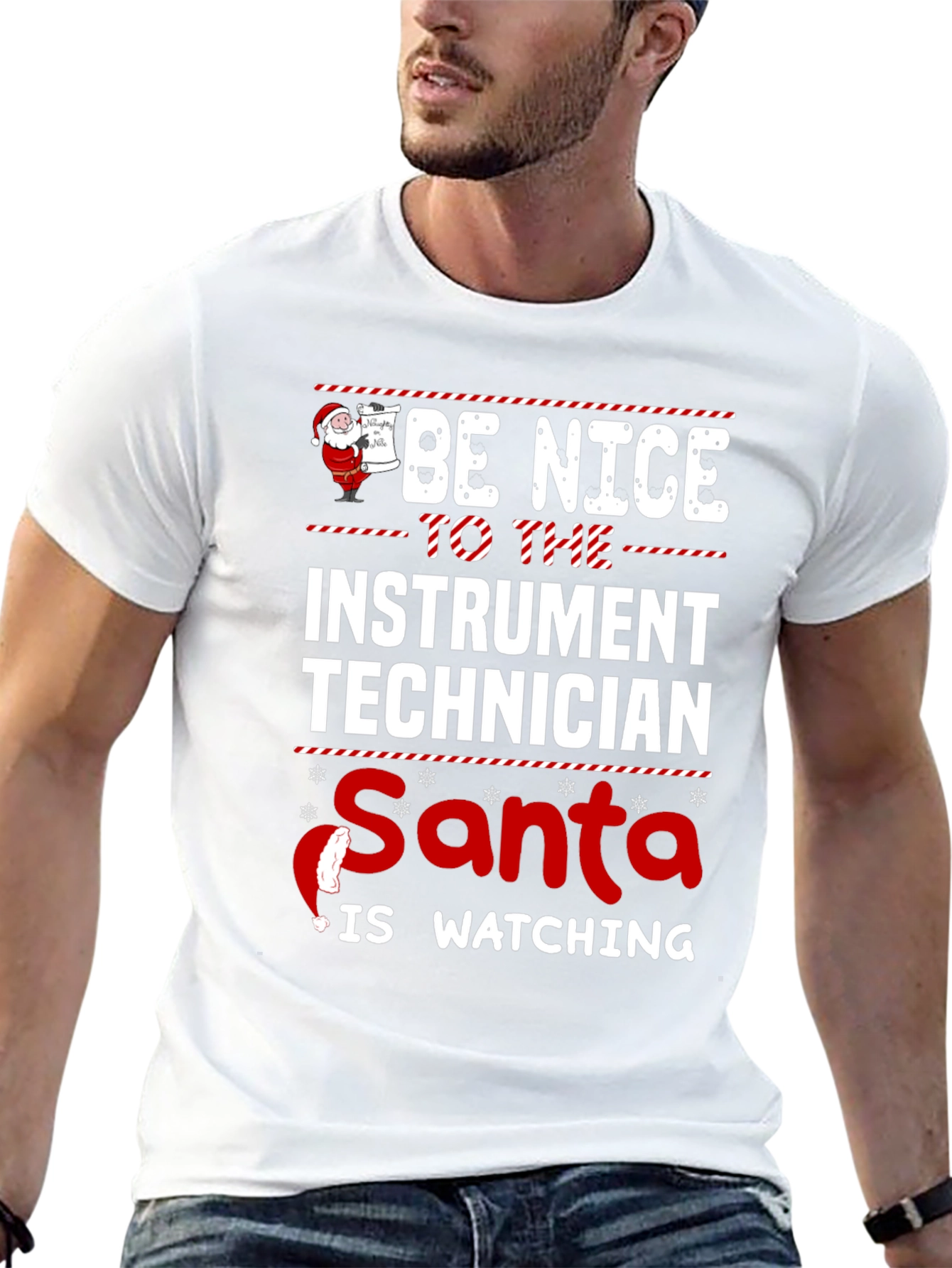 Be Nice To The Instrument Technician Santa T-Shirt