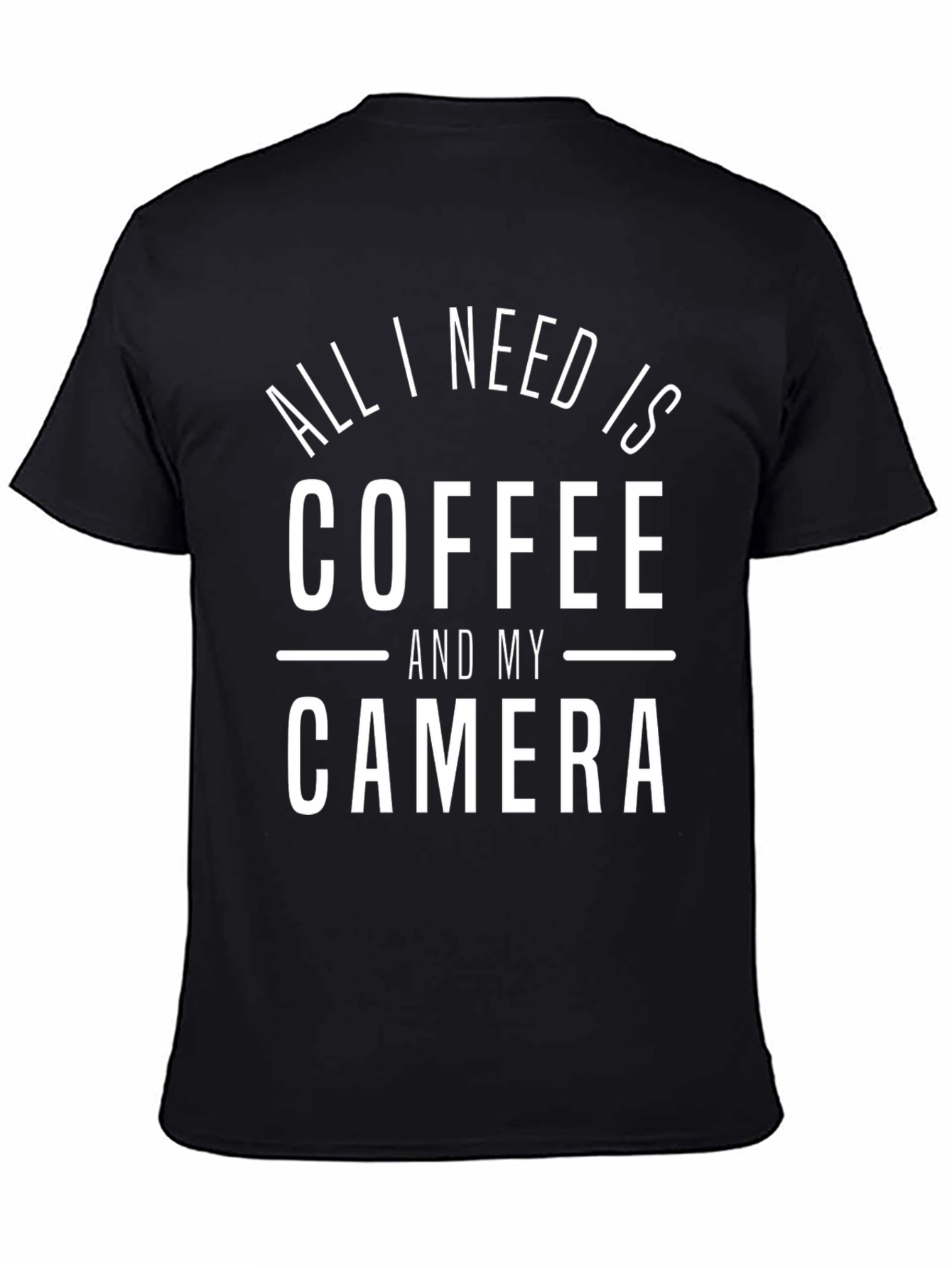 Coffee & Camera Graphic Tee - Black Unisex Shirt