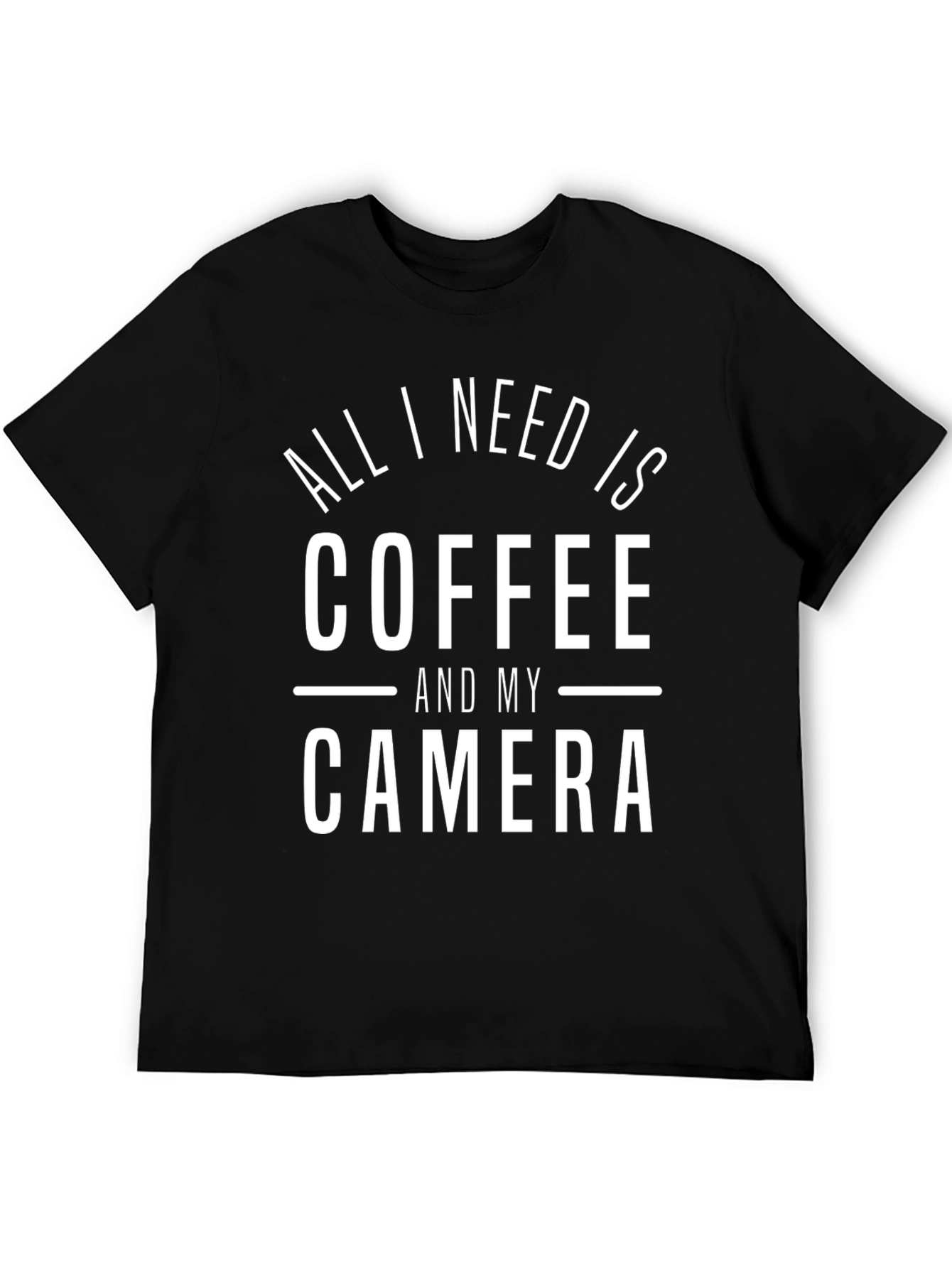 Coffee & Camera Graphic Tee - Black Unisex Shirt