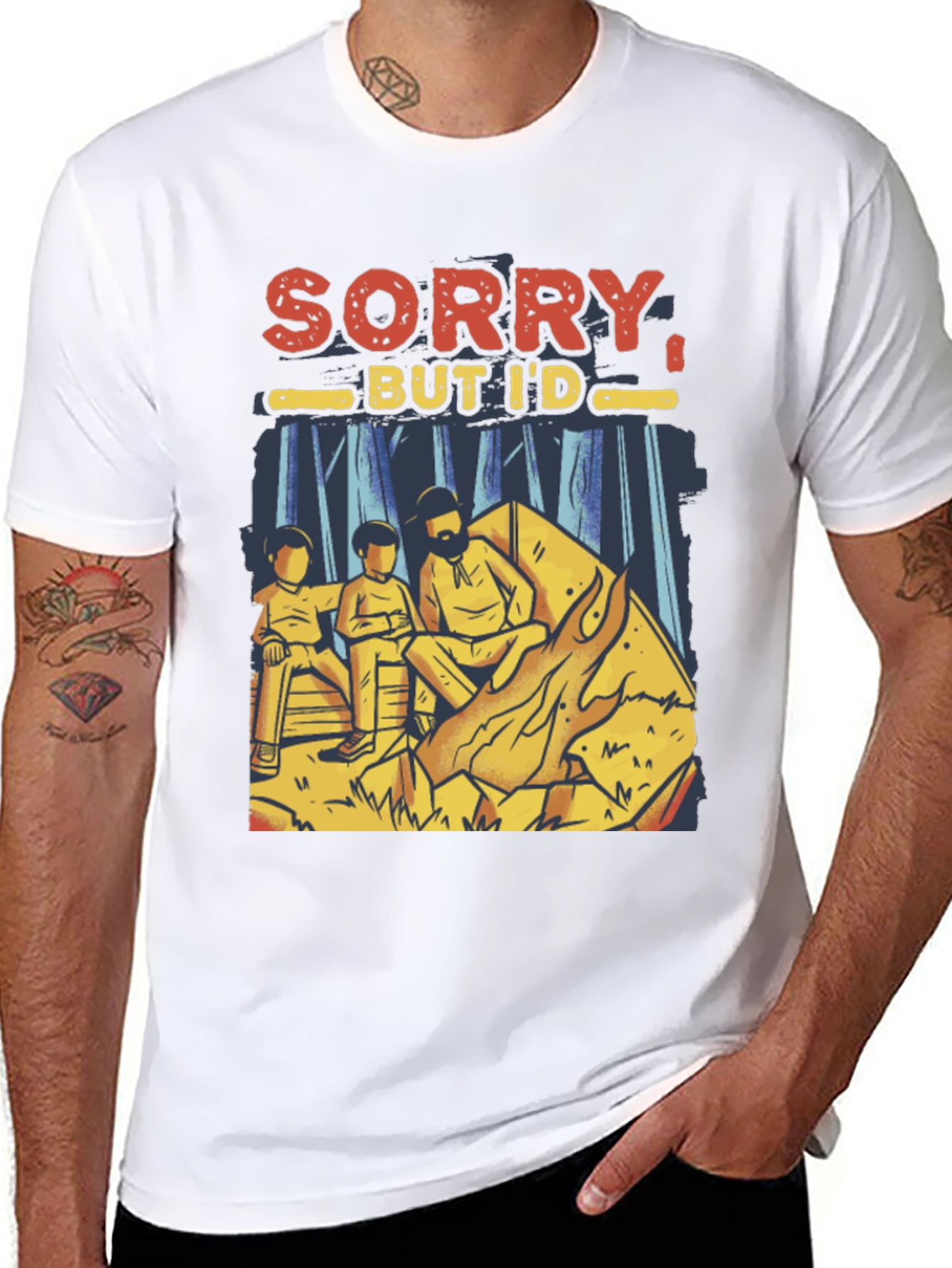 Sorry But Id Rather Be Camping Mens T-Shirt