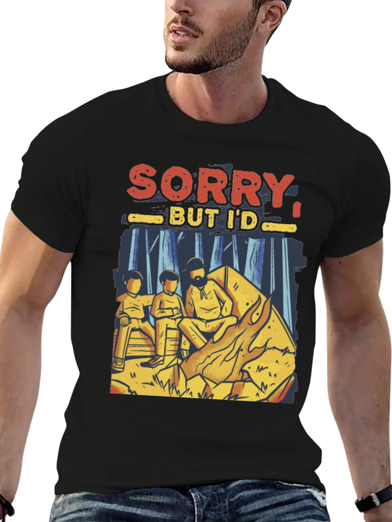Sorry But Id Rather Be Camping Mens T-Shirt