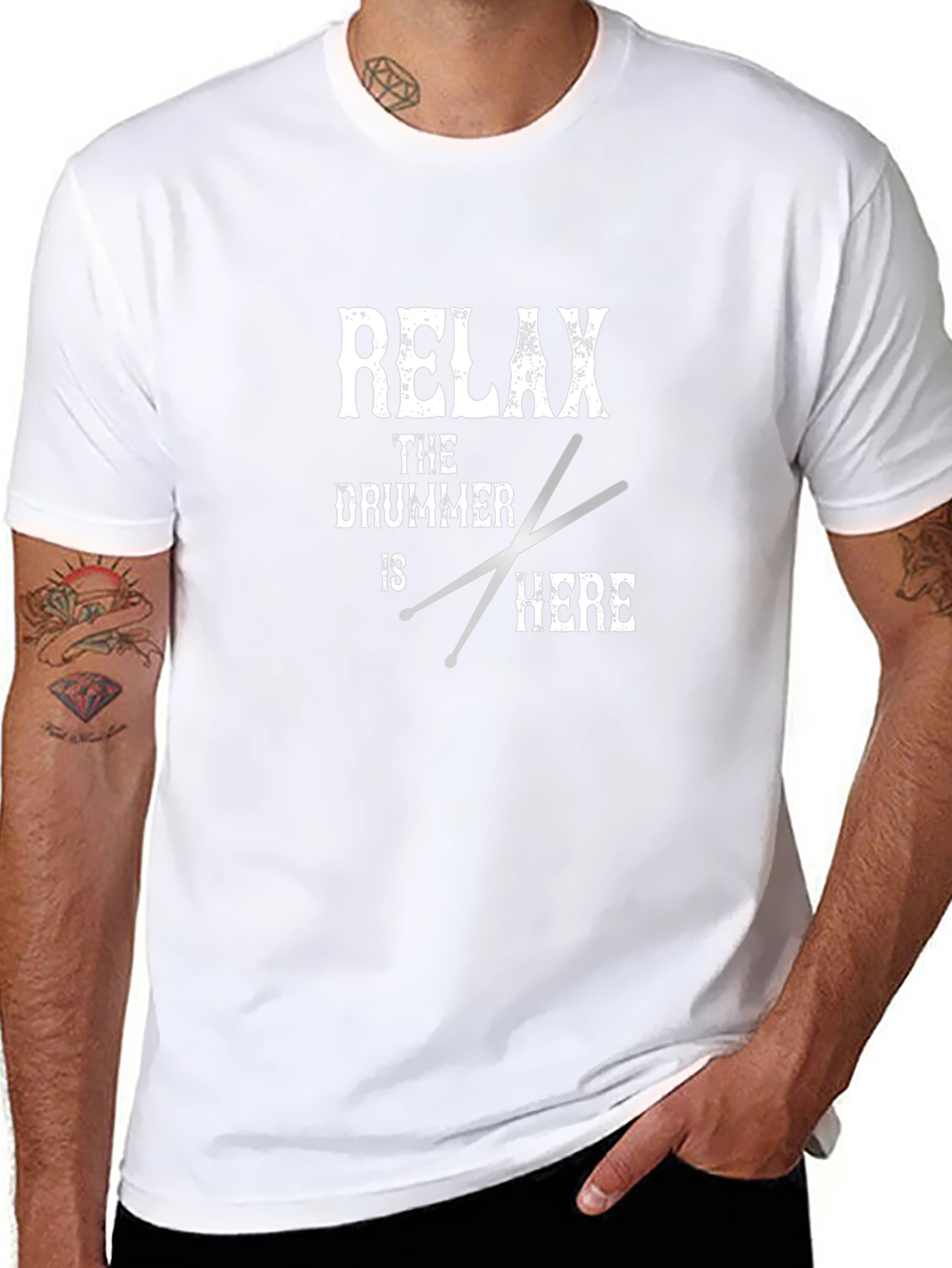 Relax the Drummer is Here Graphic T-Shirt