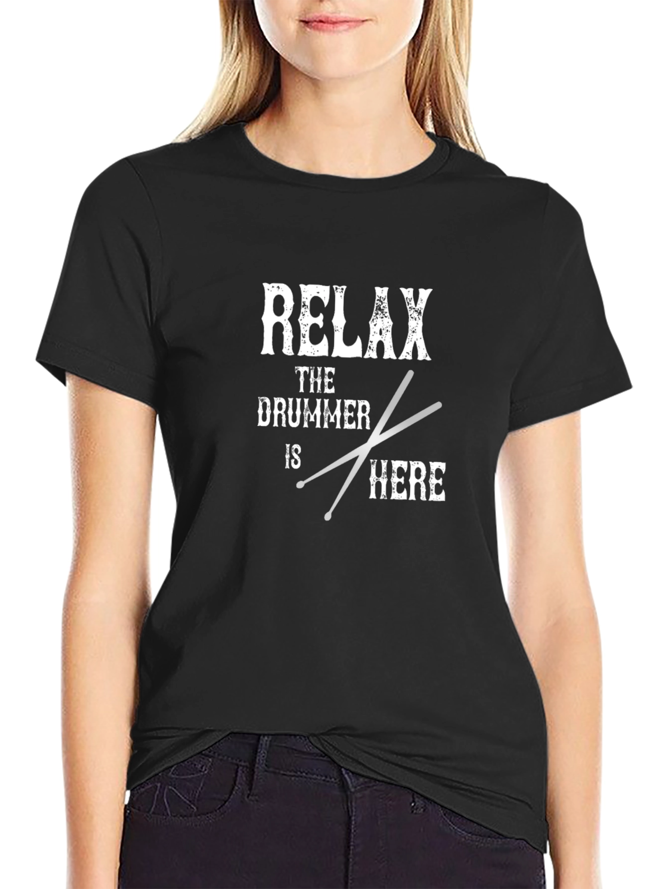 Relax the Drummer is Here Graphic T-Shirt