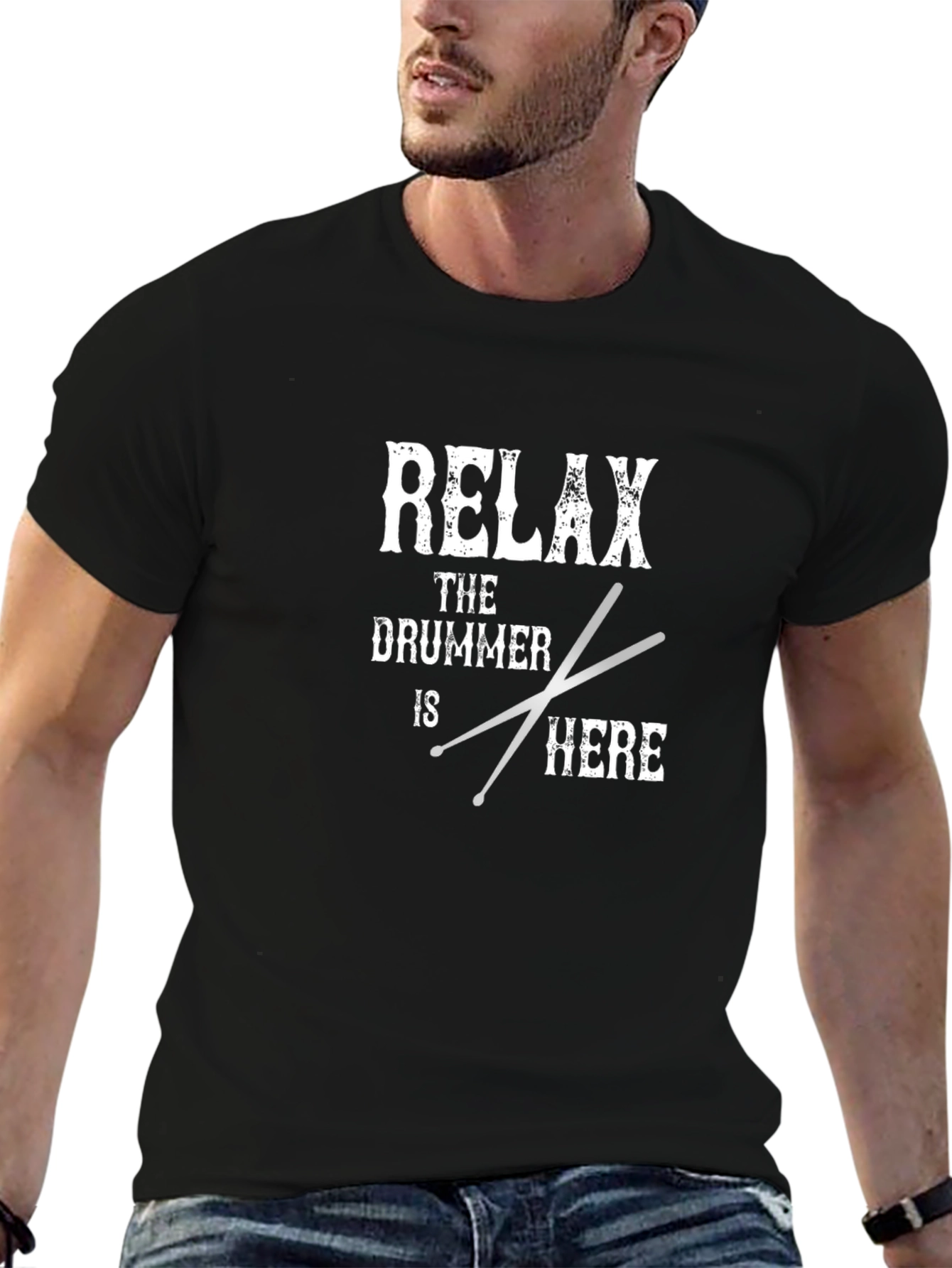 Relax the Drummer is Here Graphic T-Shirt