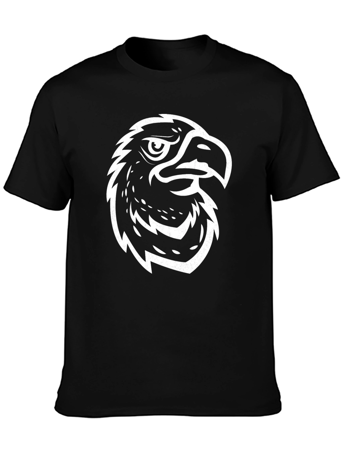 Bold Eagle Graphic Tee - Black Cotton Blend