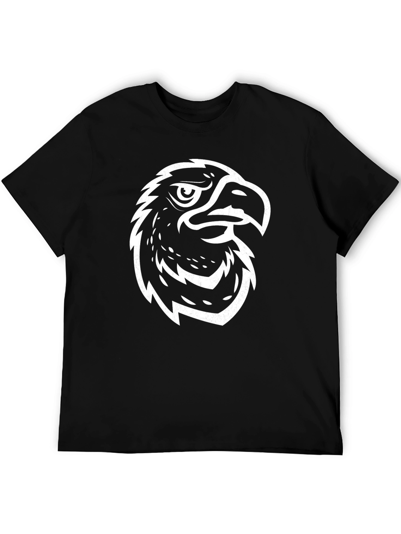 Bold Eagle Graphic Tee - Black Cotton Blend