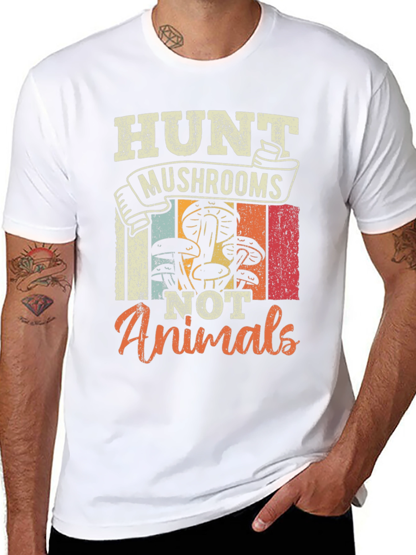 Hunt Mushrooms Not Animals T-Shirt