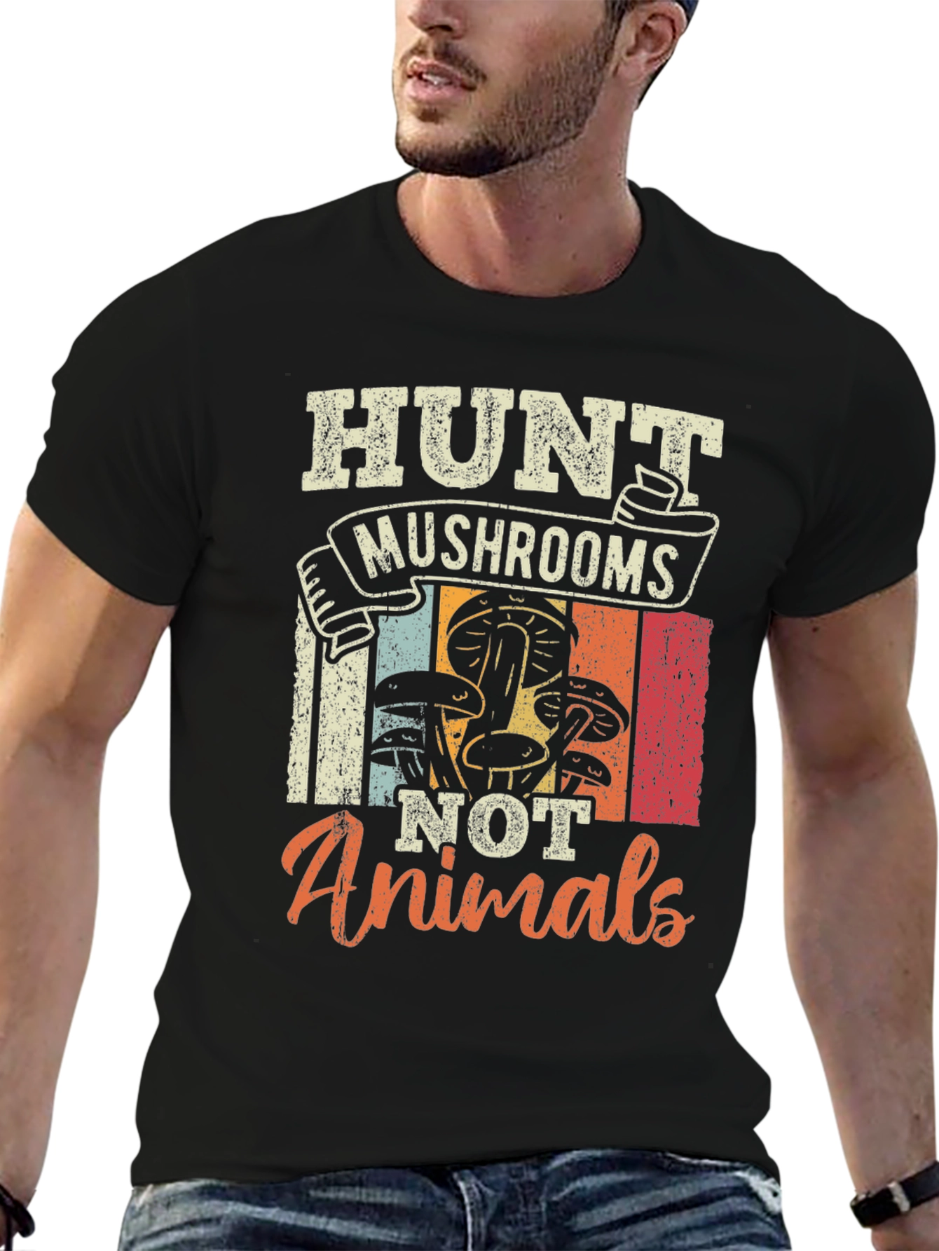 Hunt Mushrooms Not Animals T-Shirt