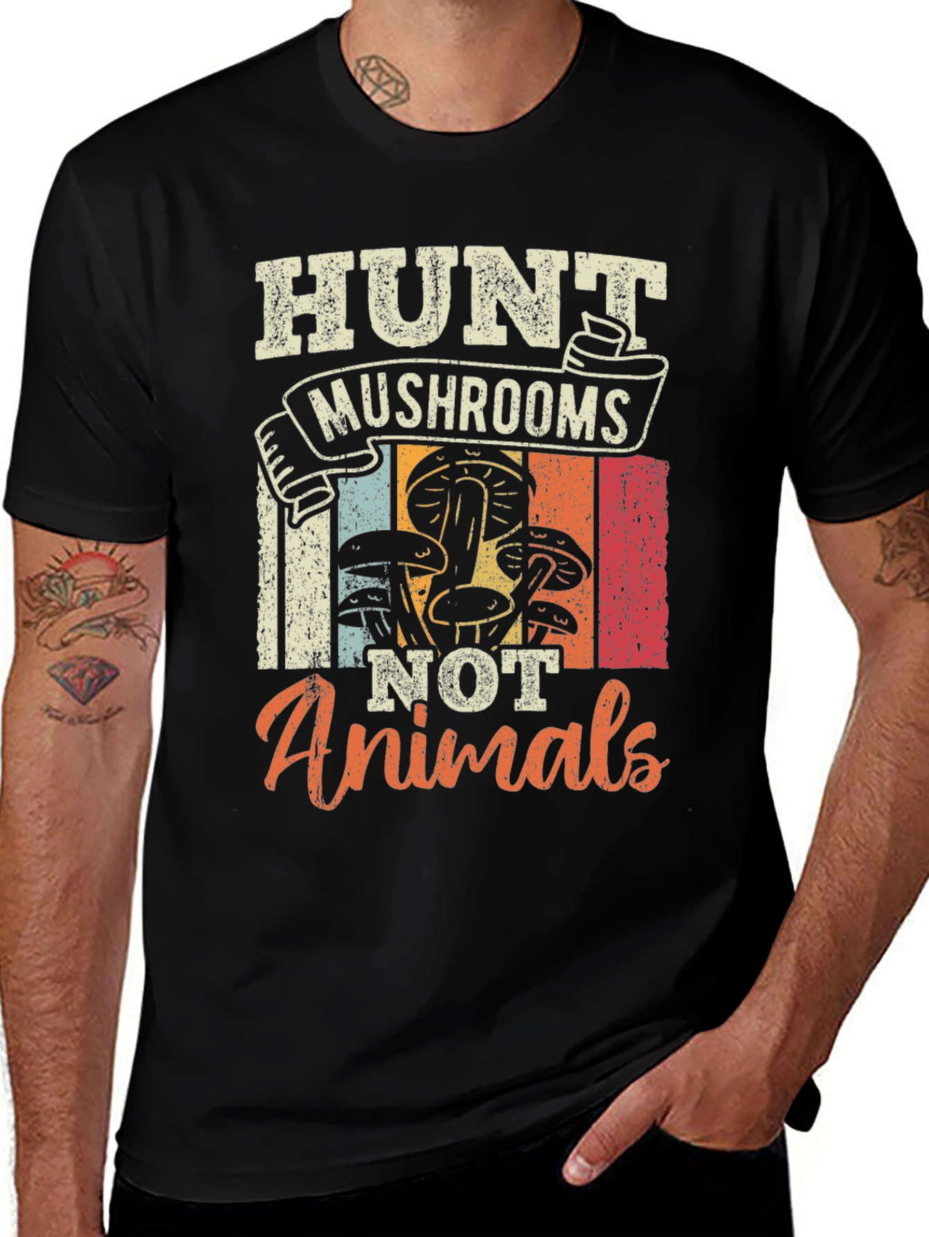Hunt Mushrooms Not Animals T-Shirt