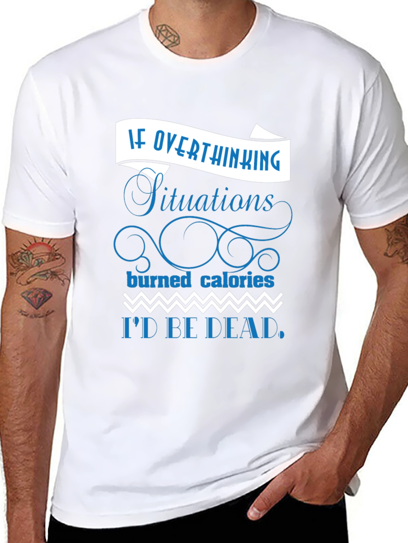 Funny Overthinking T-Shirt - Black