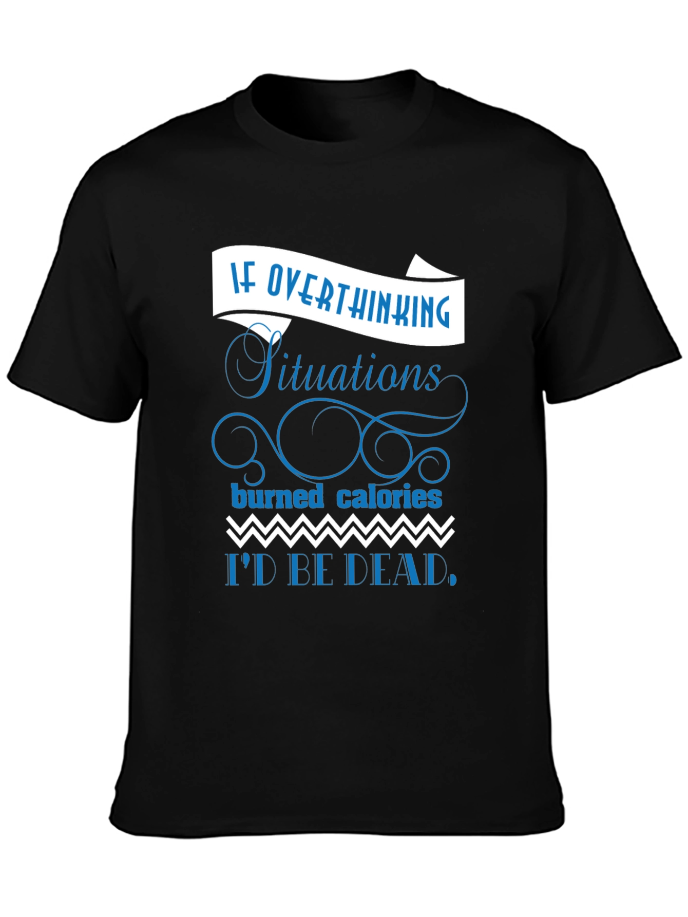 Funny Overthinking T-Shirt - Black