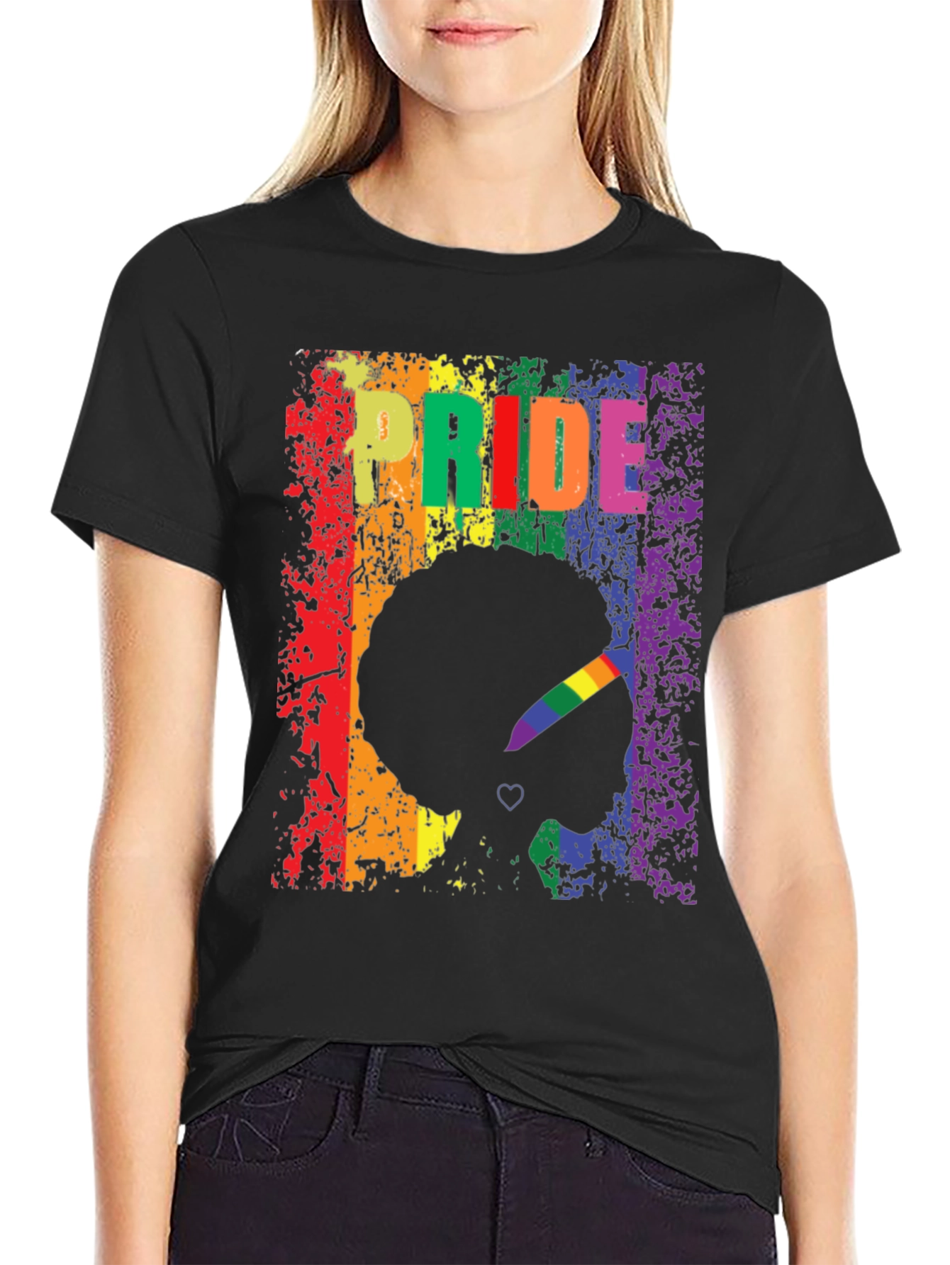 Pride Afro Silhouette Graphic Tee