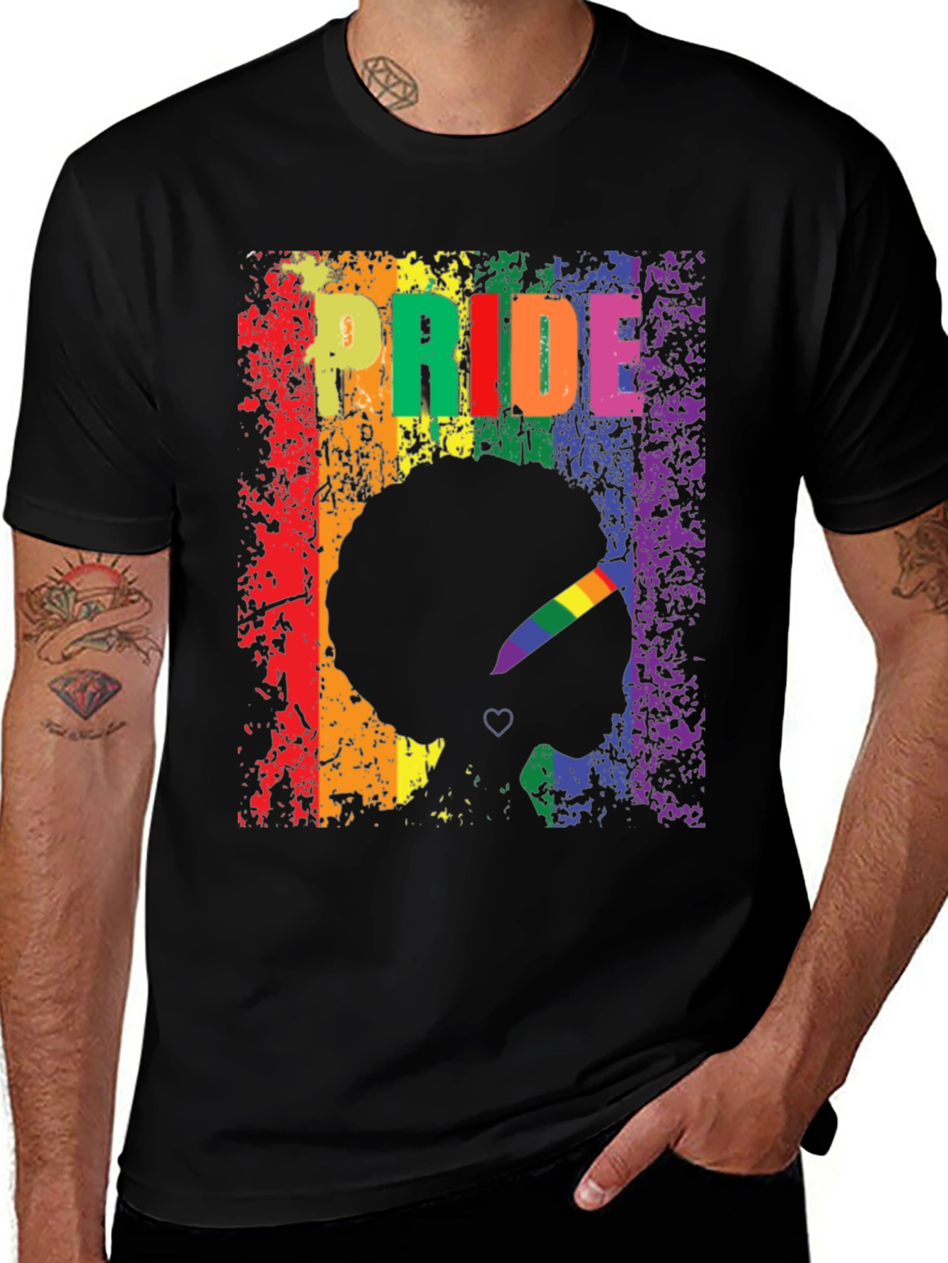 Pride Afro Silhouette Graphic Tee