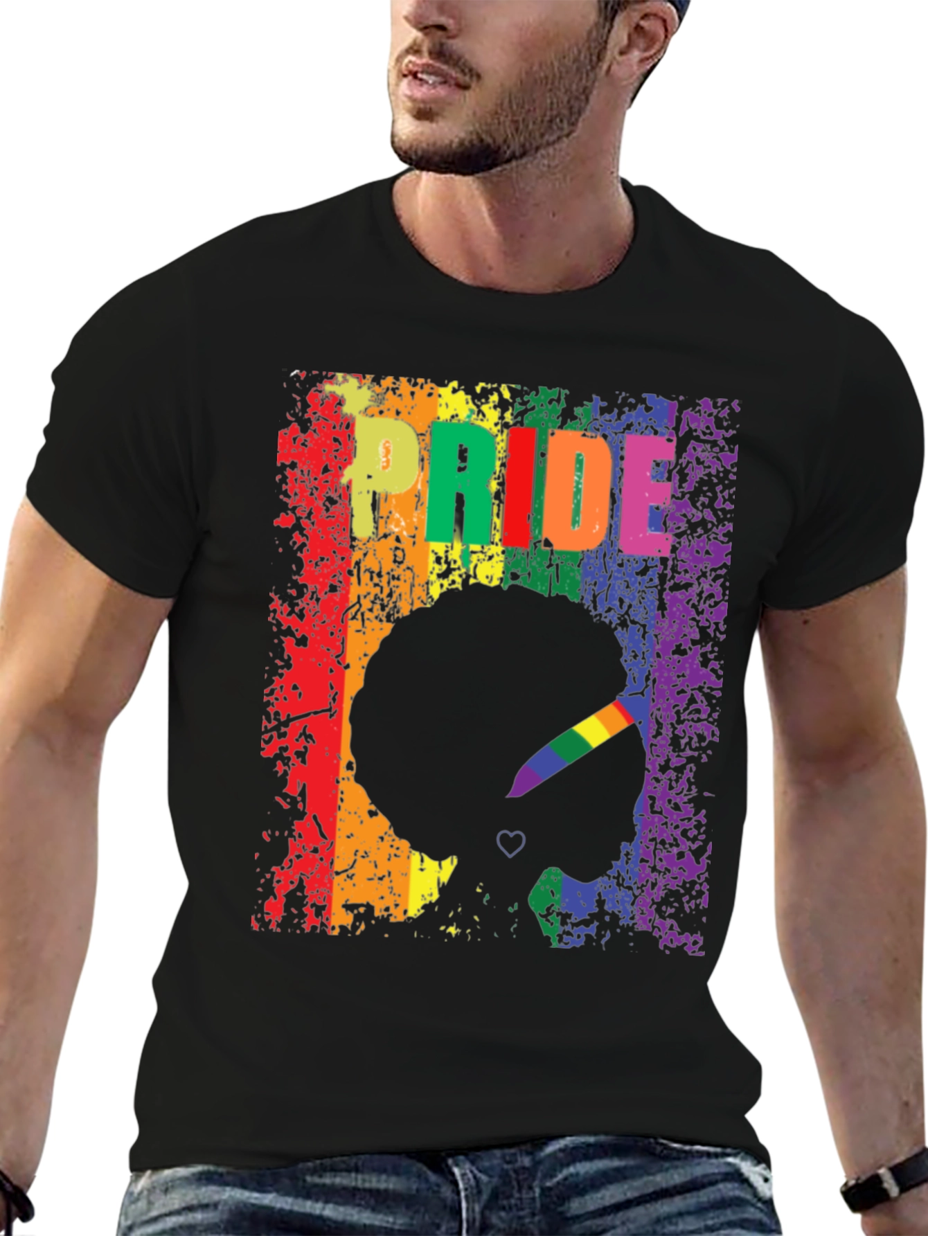 Pride Afro Silhouette Graphic Tee