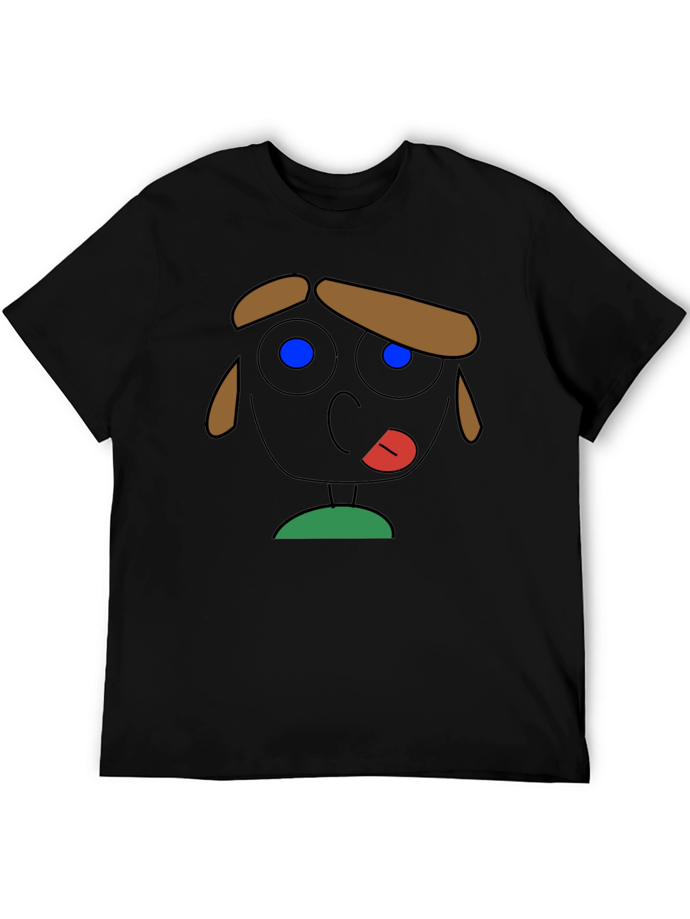 Funny Cartoon Face Graphic T-Shirt