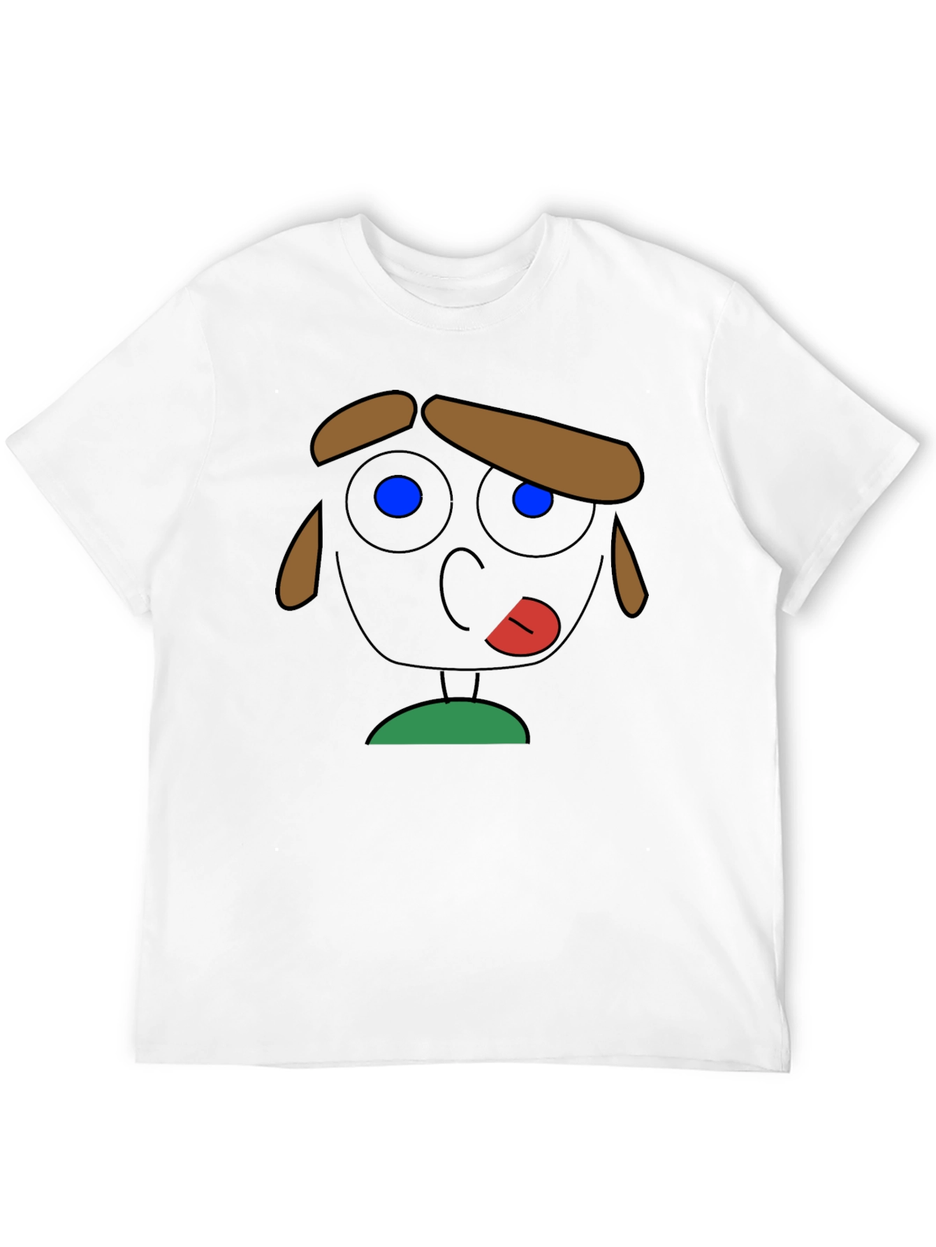 Funny Cartoon Face Graphic T-Shirt