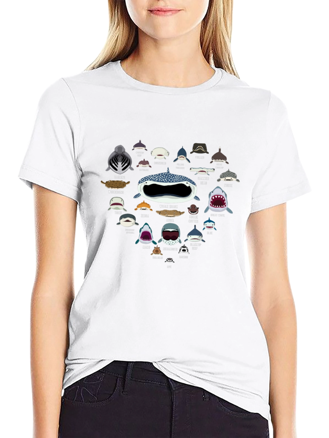 Shark Species Graphic Tee - Ocean Lover T-Shirt