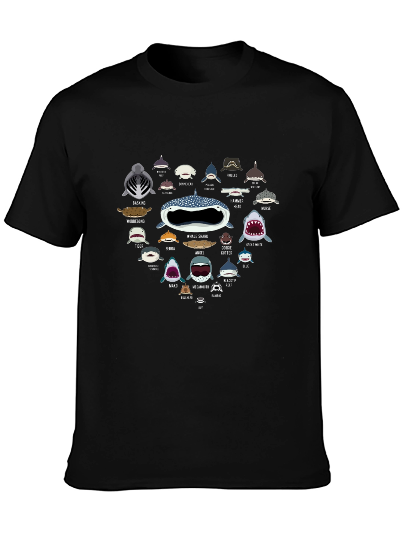 Shark Species Graphic Tee - Ocean Lover T-Shirt