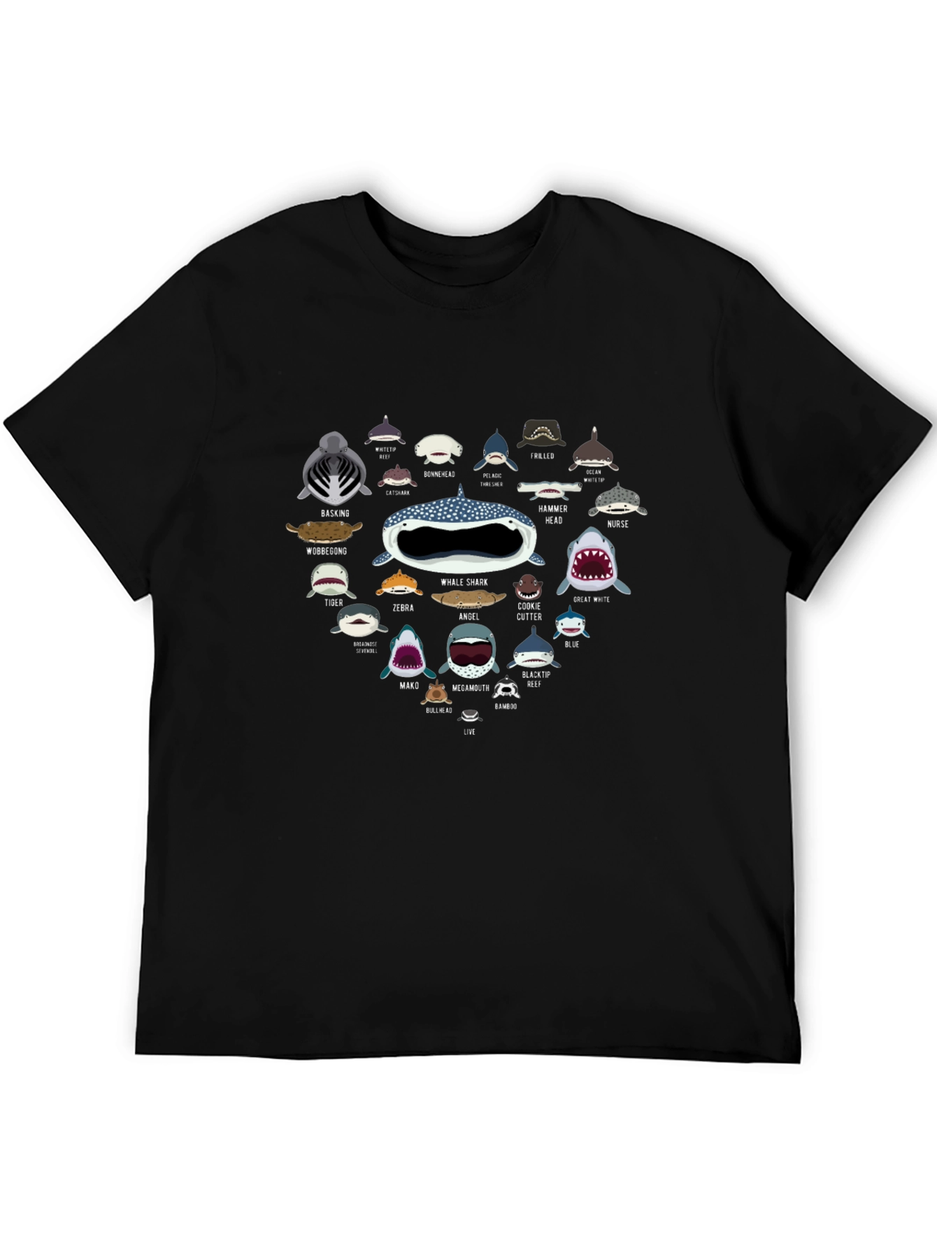Shark Species Graphic Tee - Ocean Lover T-Shirt
