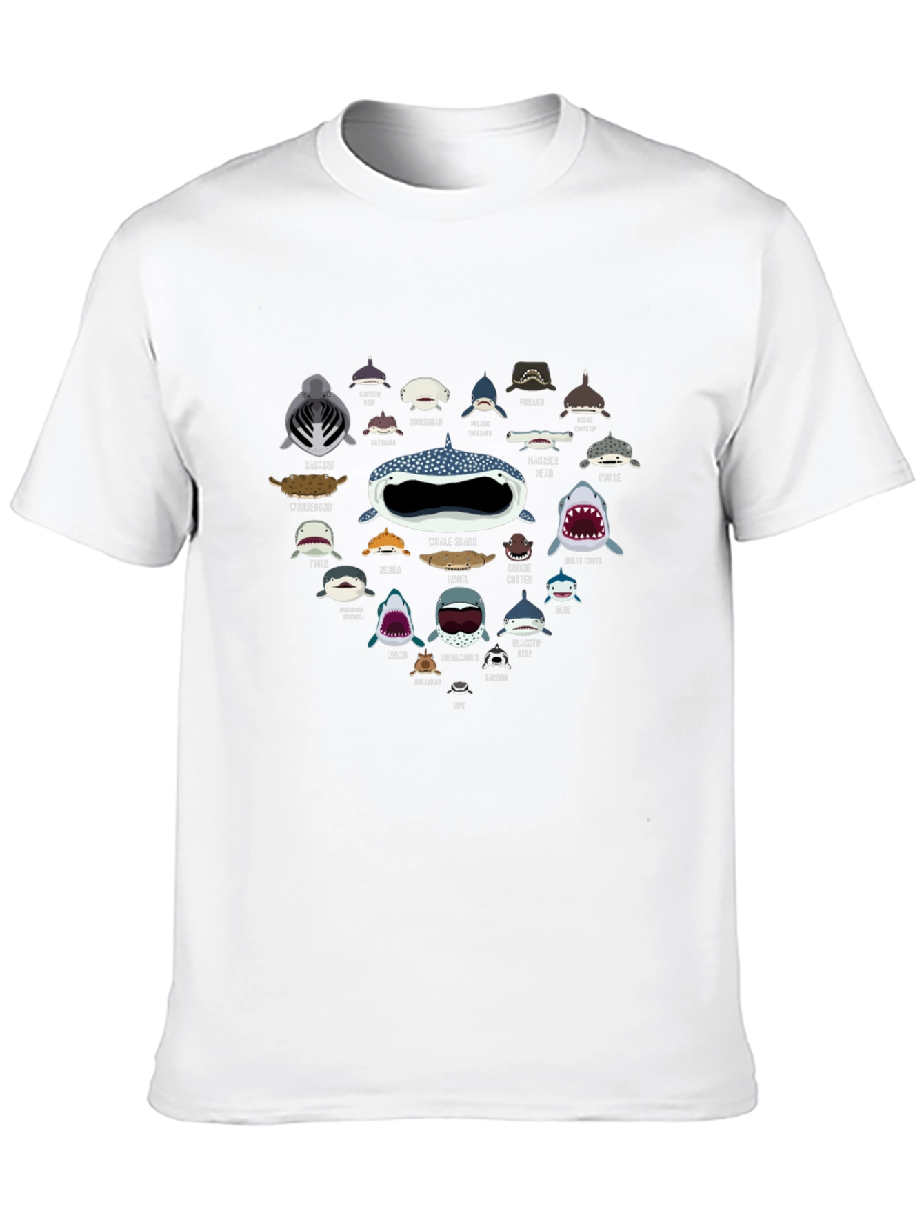 Shark Species Graphic Tee - Ocean Lover T-Shirt