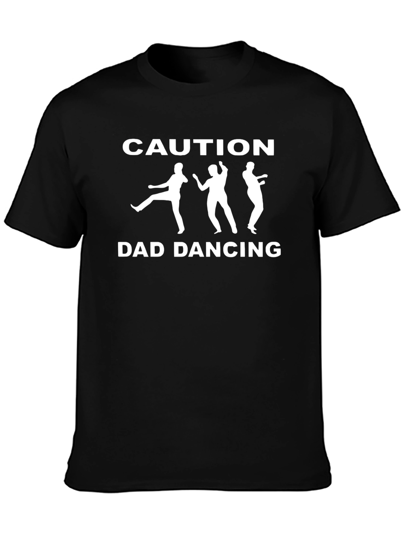 Caution Dad Dancing Black T-Shirt