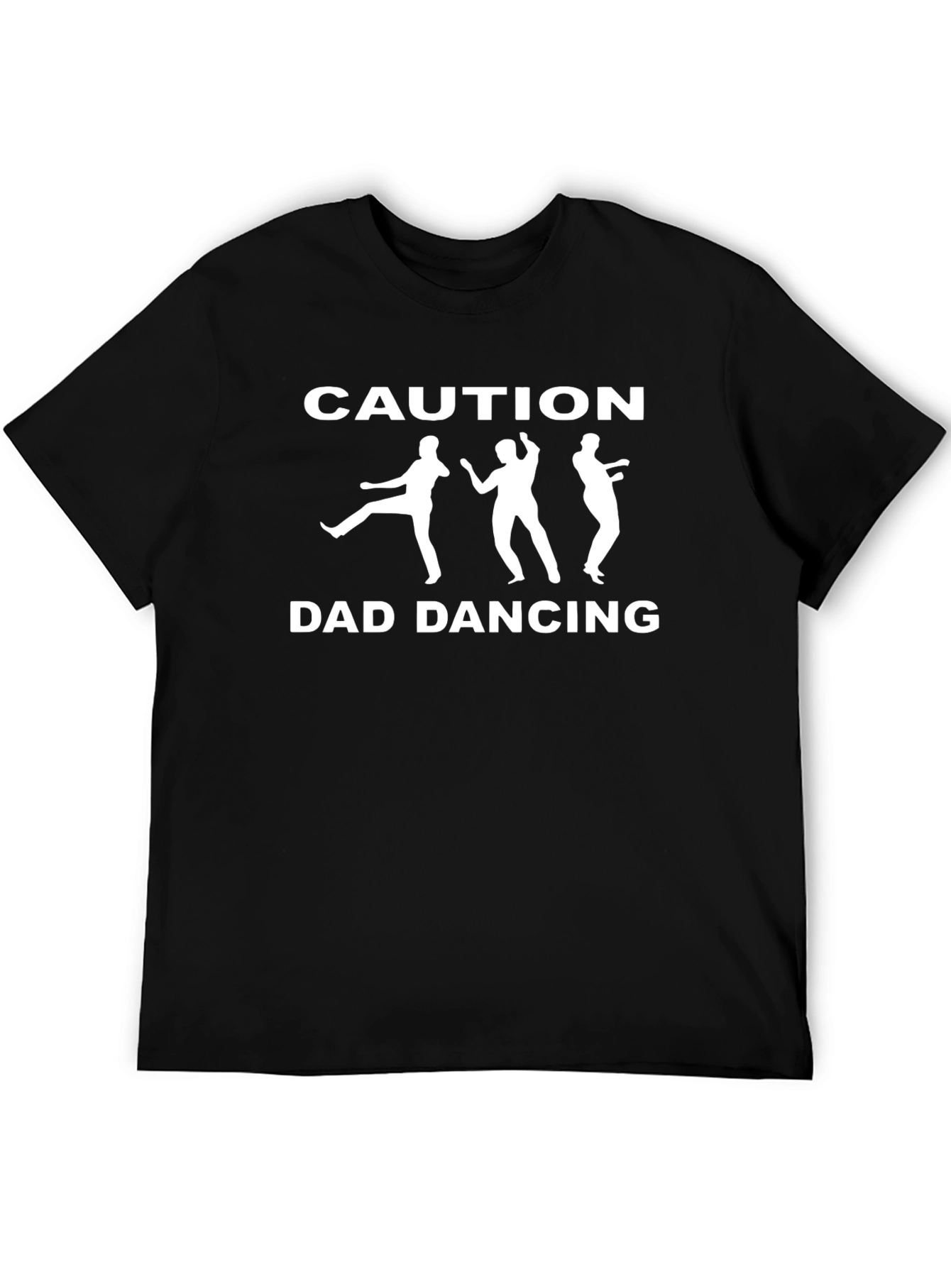 Caution Dad Dancing Black T-Shirt