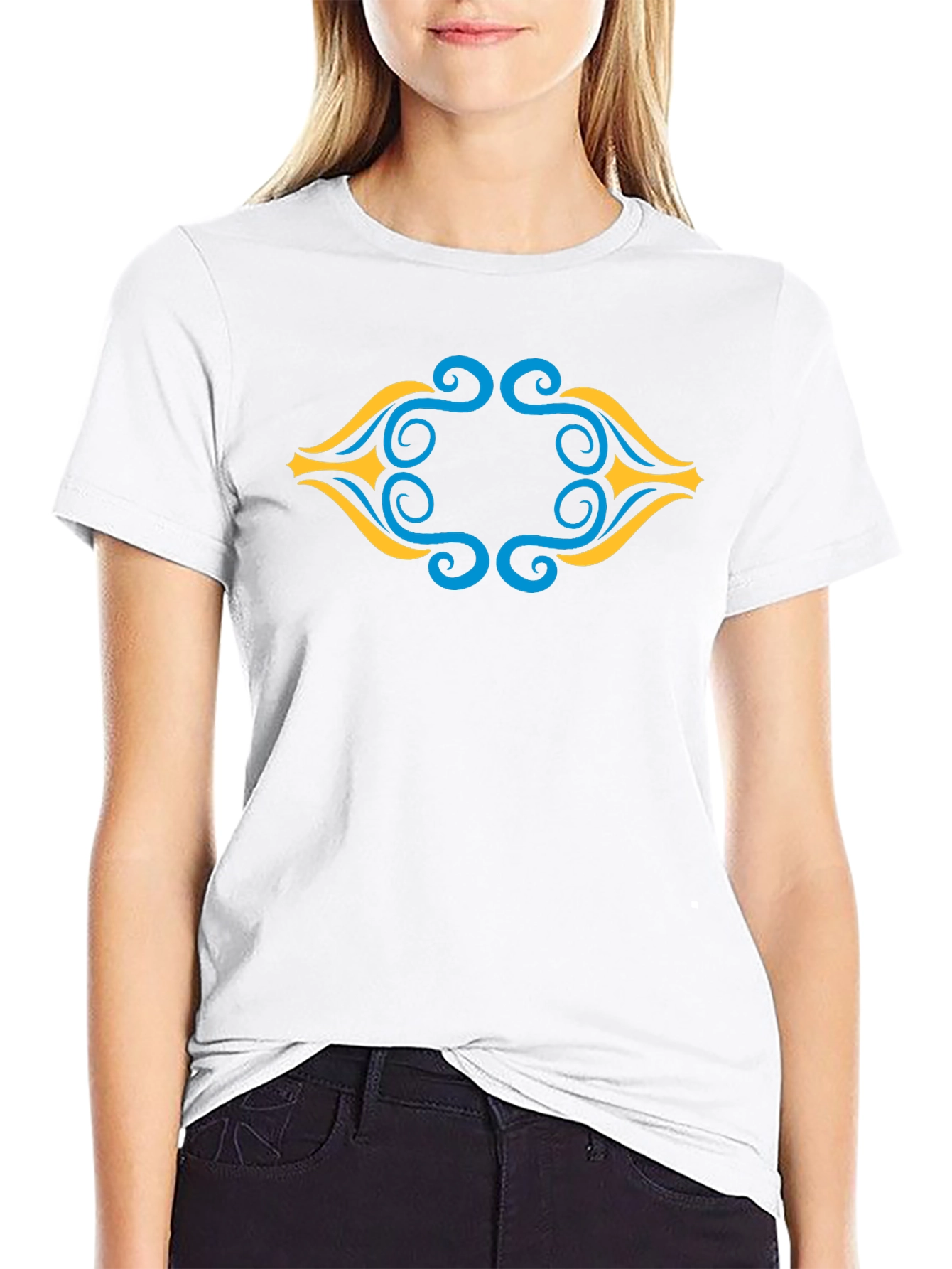 Stylish Black T-Shirt with Eye-Catching Graphic Design