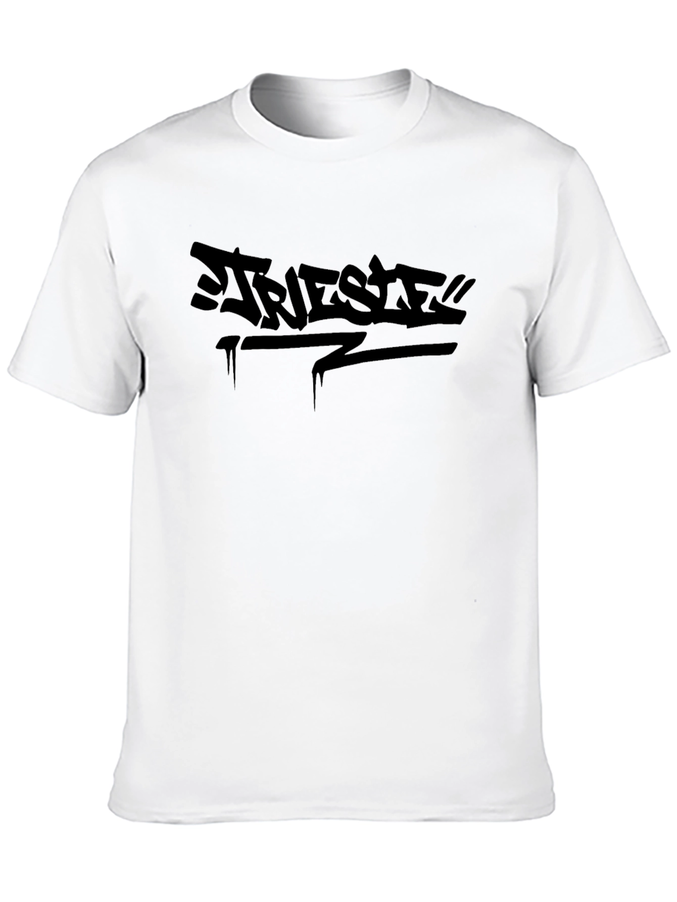 Trieste Graffiti Style Black T-Shirt