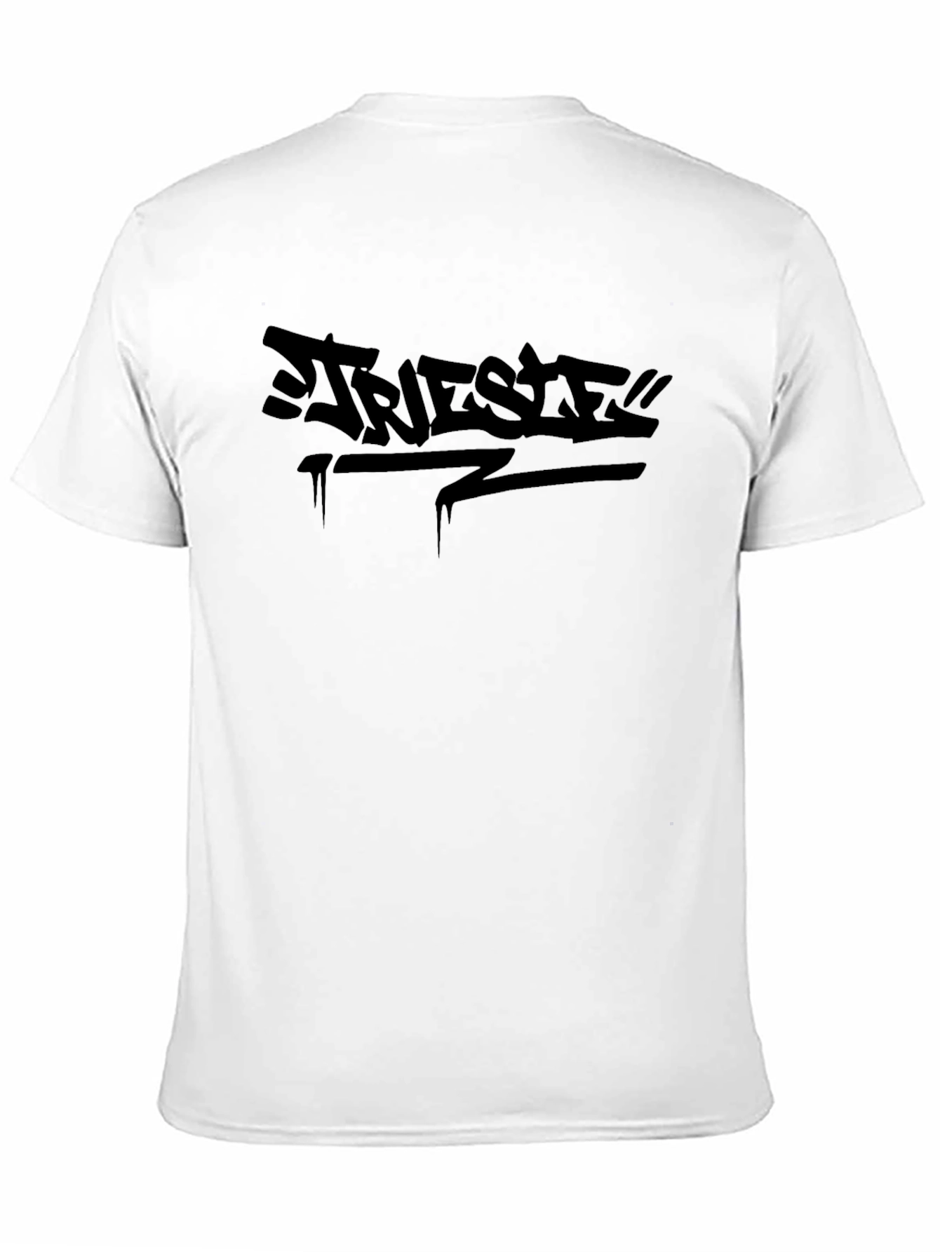 Trieste Graffiti Style Black T-Shirt