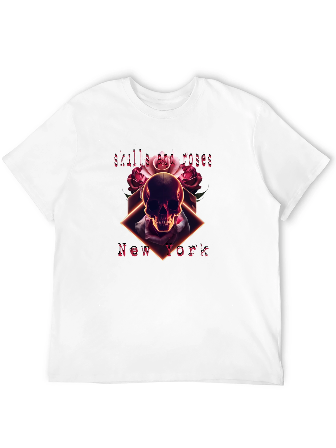 Skulls and Roses Graphic Tee - New York