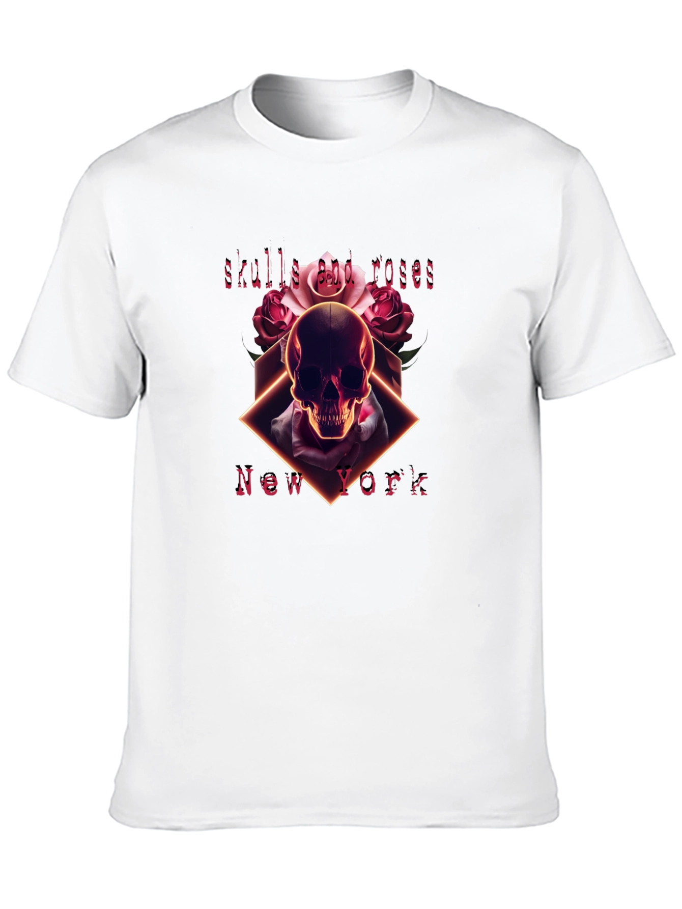 Skulls and Roses Graphic Tee - New York