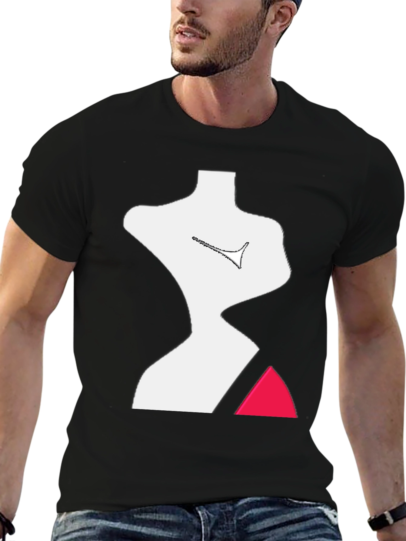 Abstract Figure Graphic Tee - Modern Art T-Shirt