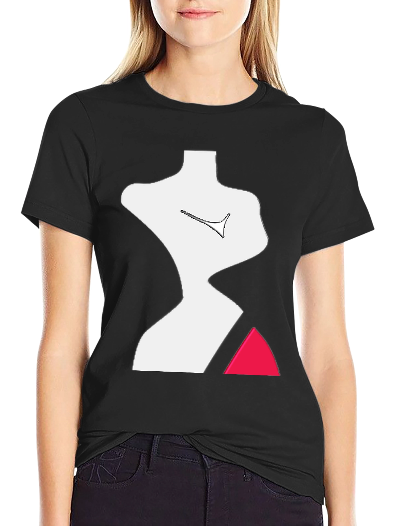 Abstract Figure Graphic Tee - Modern Art T-Shirt