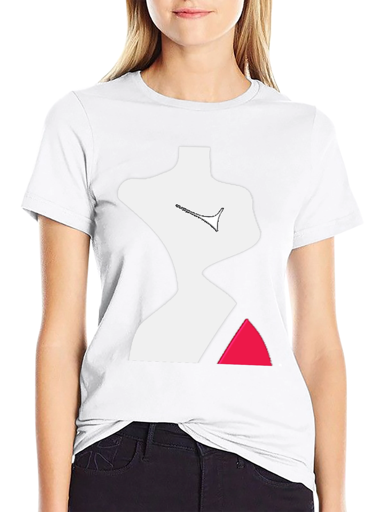 Abstract Figure Graphic Tee - Modern Art T-Shirt