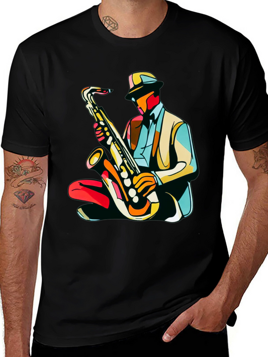 Cool Jazz Saxophone Player Graphic T-Shirt