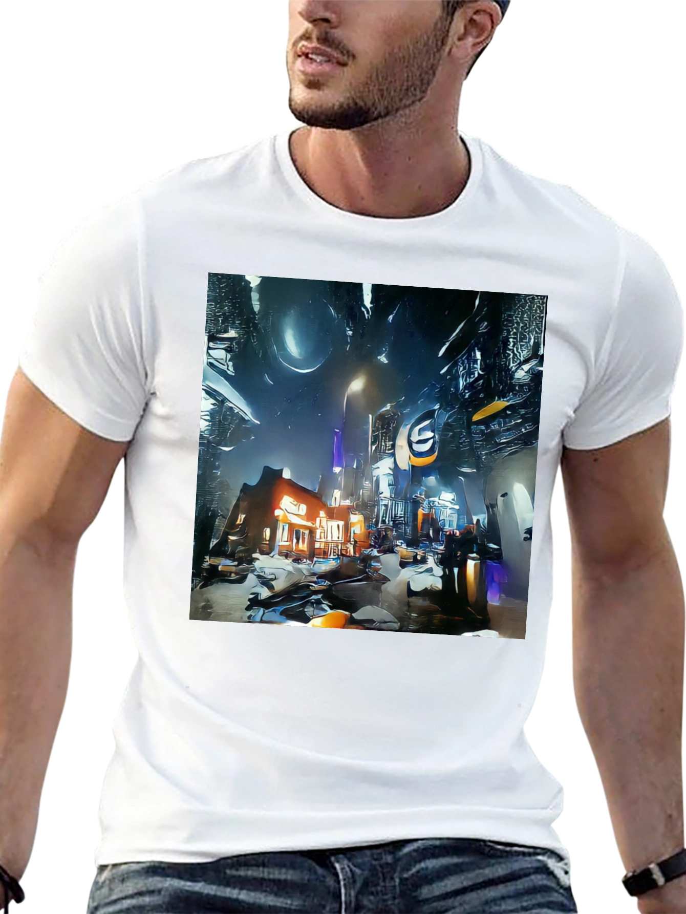 Futuristic Cityscape Tee