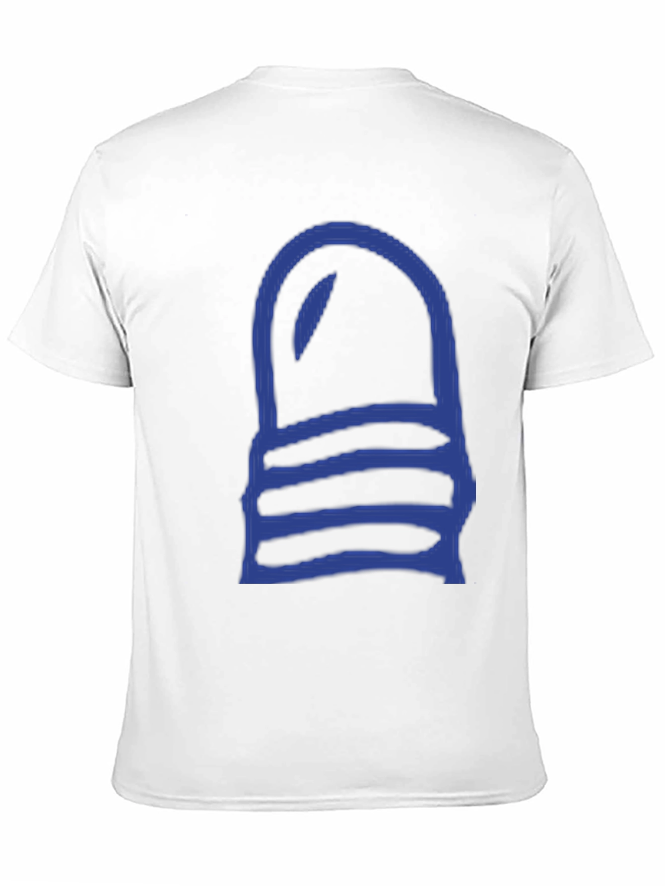Blue Striped Lightbulb Graphic Black Tee