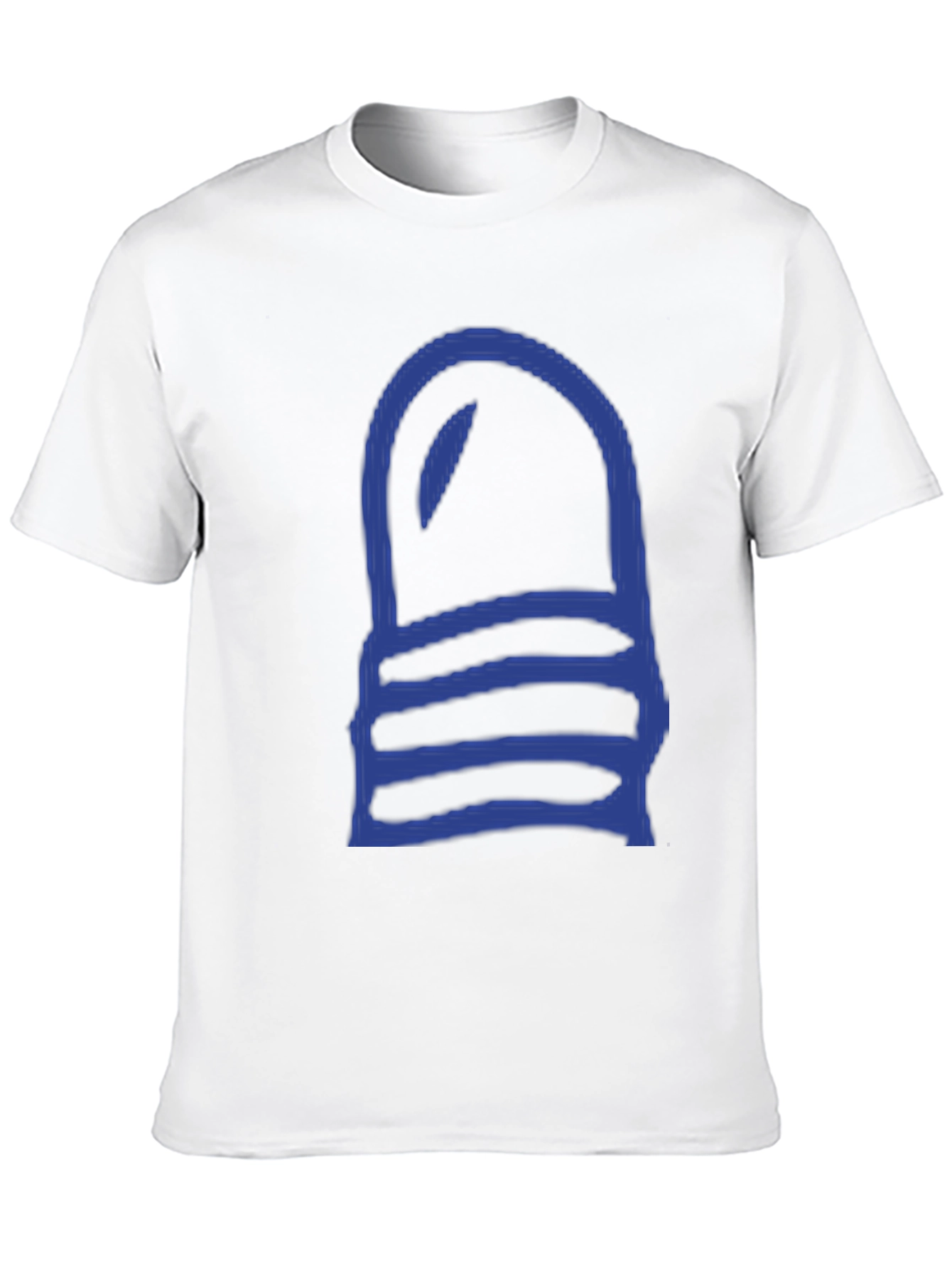 Blue Striped Lightbulb Graphic Black Tee