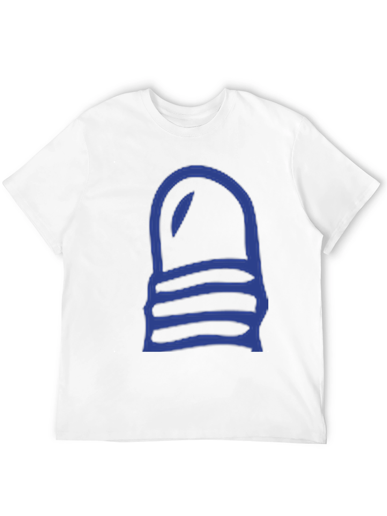 Blue Striped Lightbulb Graphic Black Tee