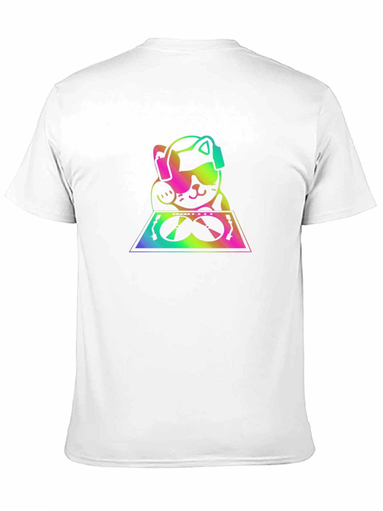 DJ Lucky Cat Graphic Tee - Black T-Shirt
