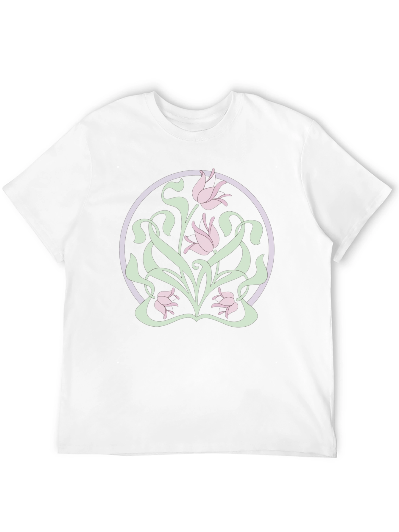 Floral Art Nouveau T-Shirt - Stylish Graphic Tee