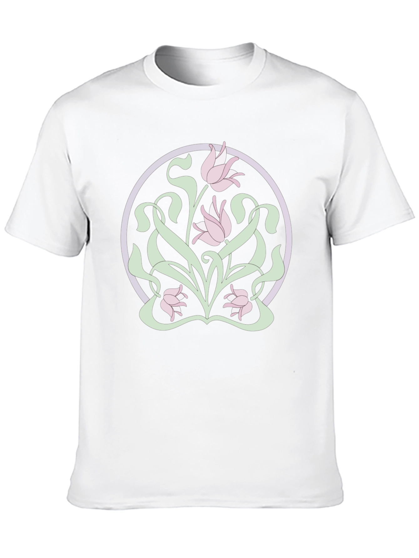 Floral Art Nouveau T-Shirt - Stylish Graphic Tee