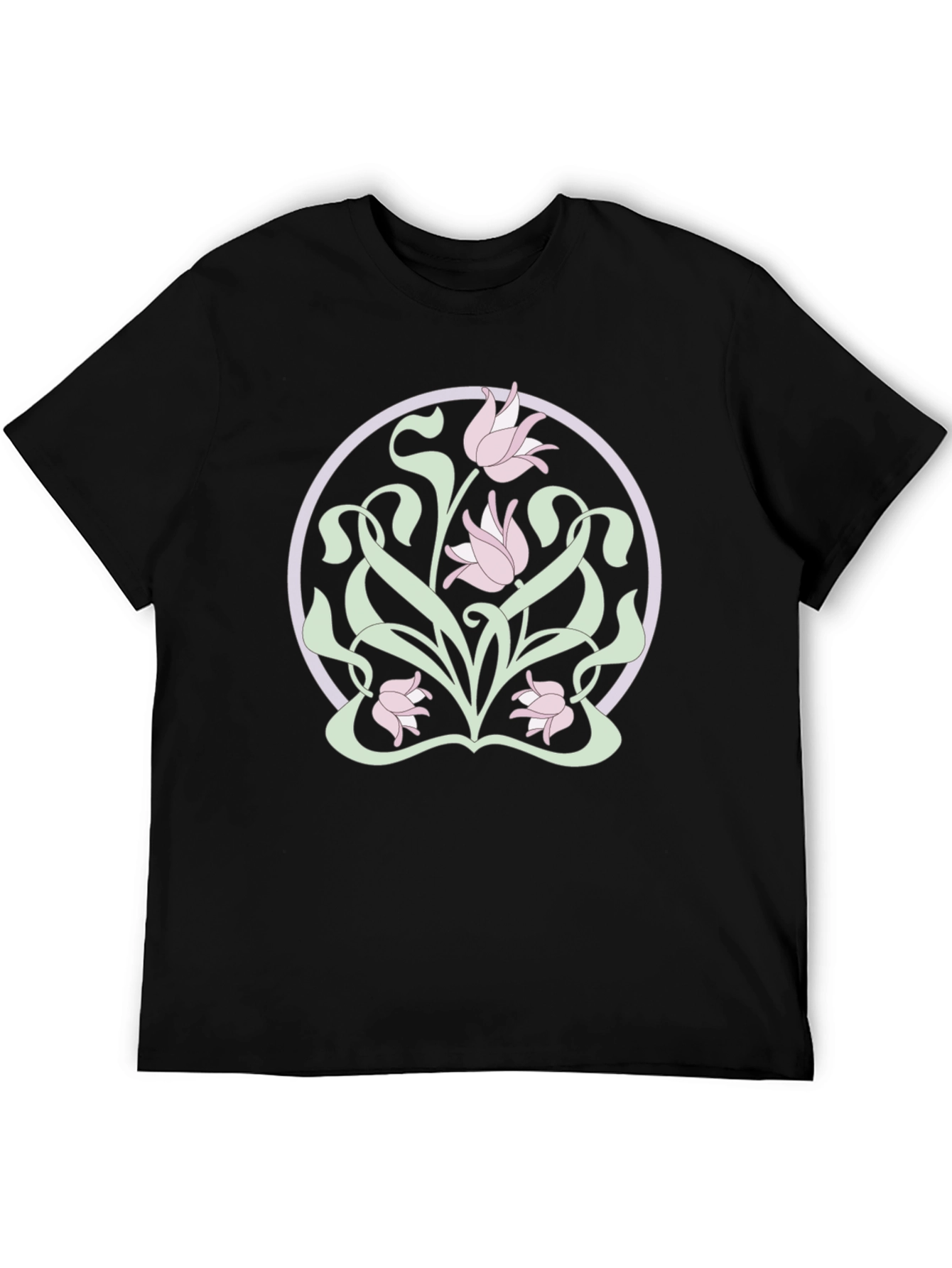 Floral Art Nouveau T-Shirt - Stylish Graphic Tee