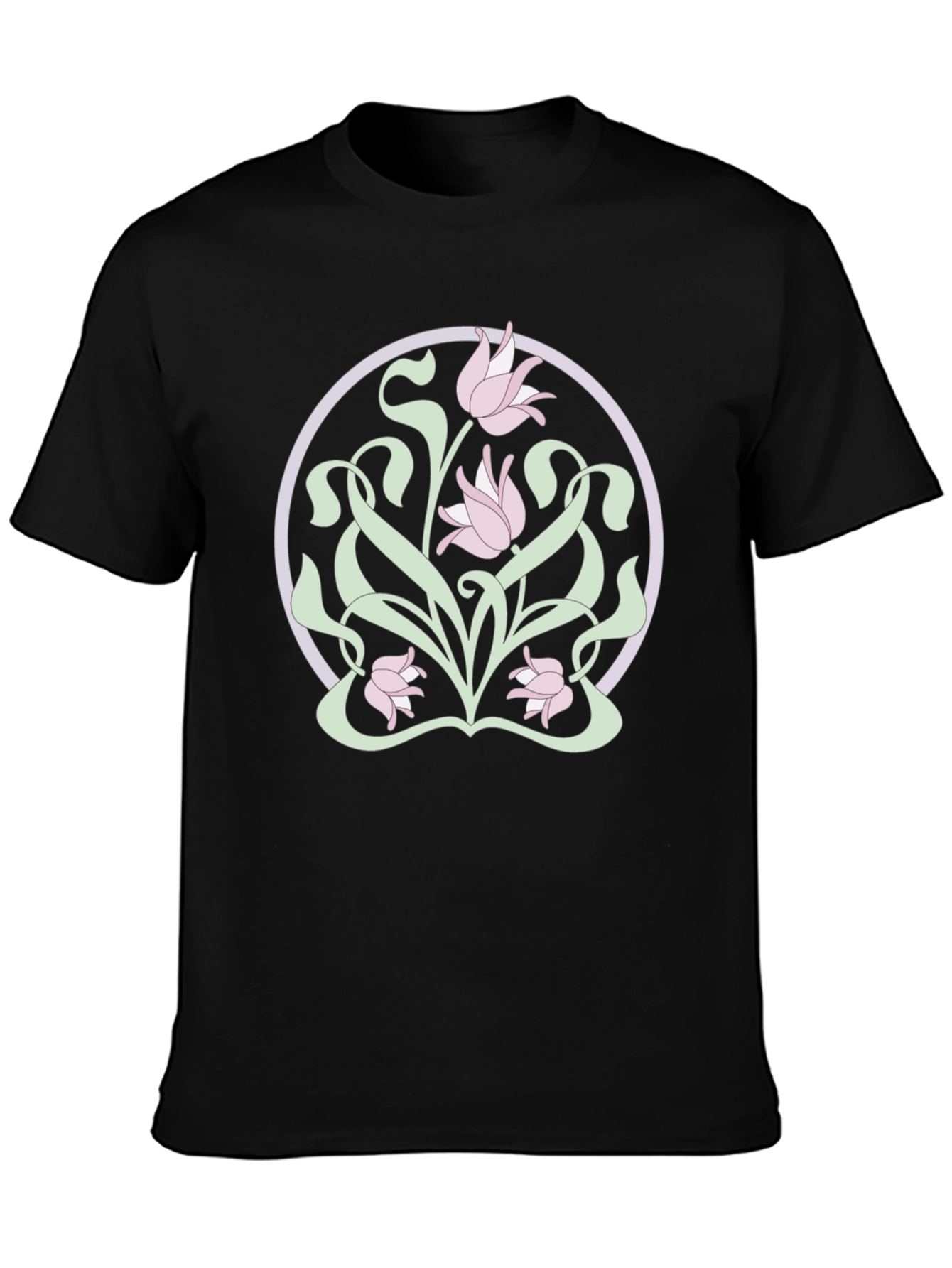 Floral Art Nouveau T-Shirt - Stylish Graphic Tee