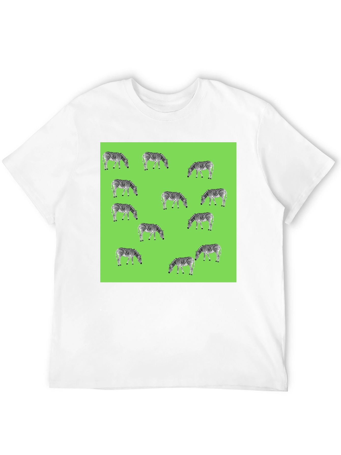 Zebra Pattern Black T-Shirt