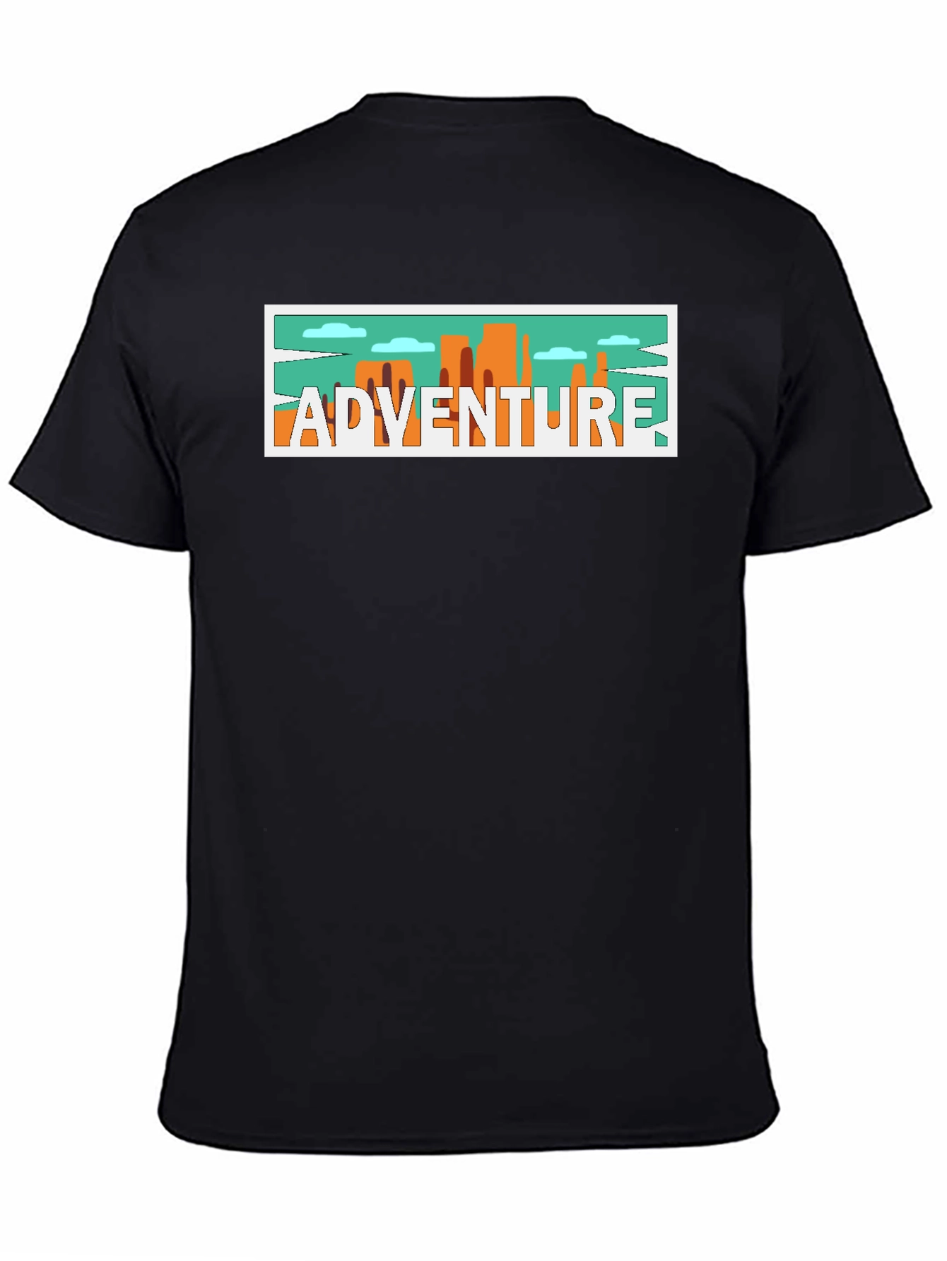 Adventure Graphic Print Black T-Shirt