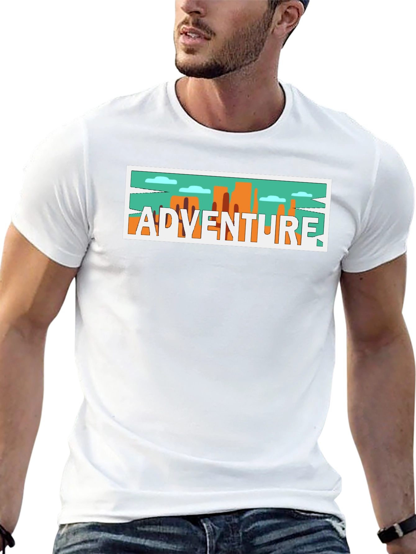 Adventure Graphic Print Black T-Shirt