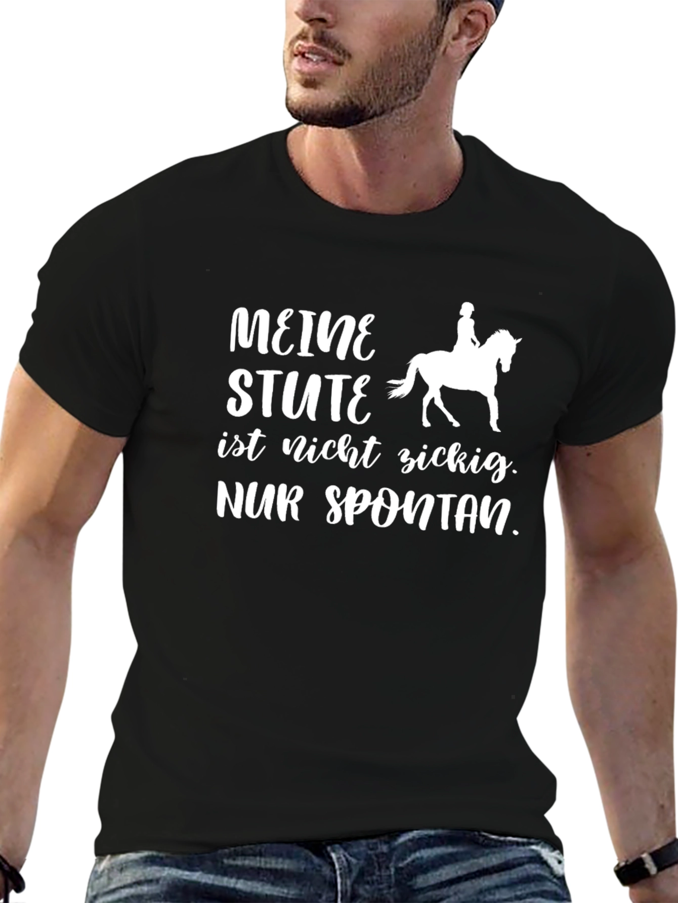 Meine Stute Funny Horseback Riding Black T-Shirt