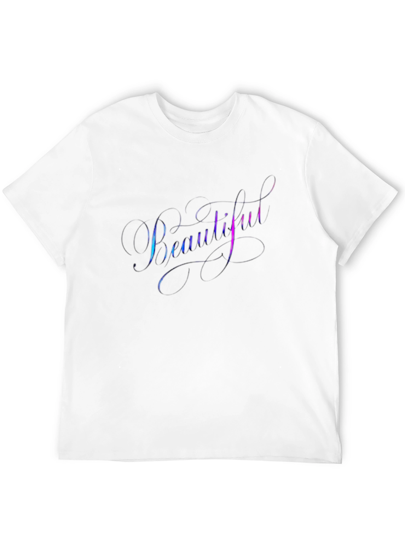 Beautiful Script Graphic Tee - Stylish Black T-Shirt